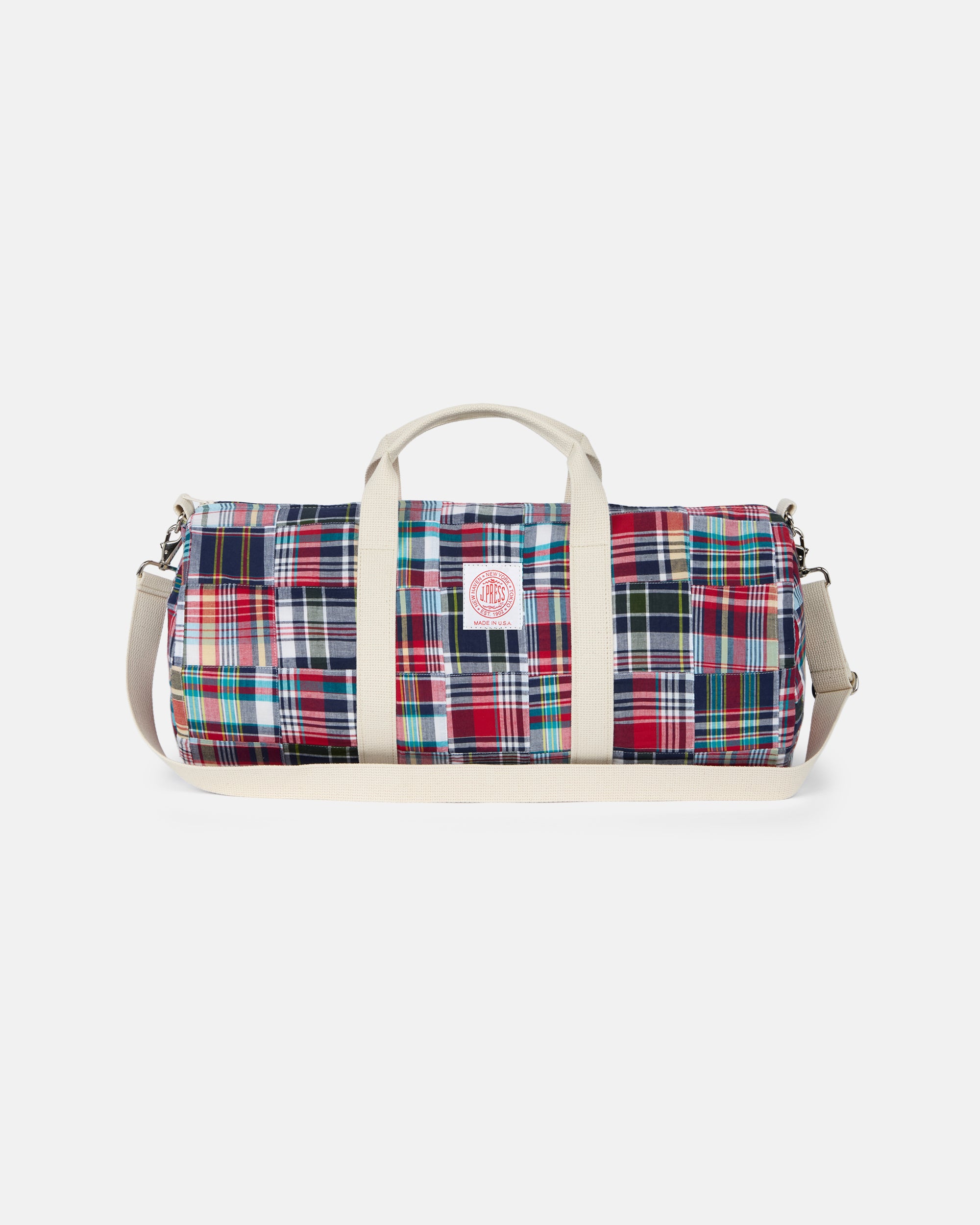 Made-in-USA Patch Madras Duffel Bag