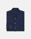 Navy Pique Button Down Shirt