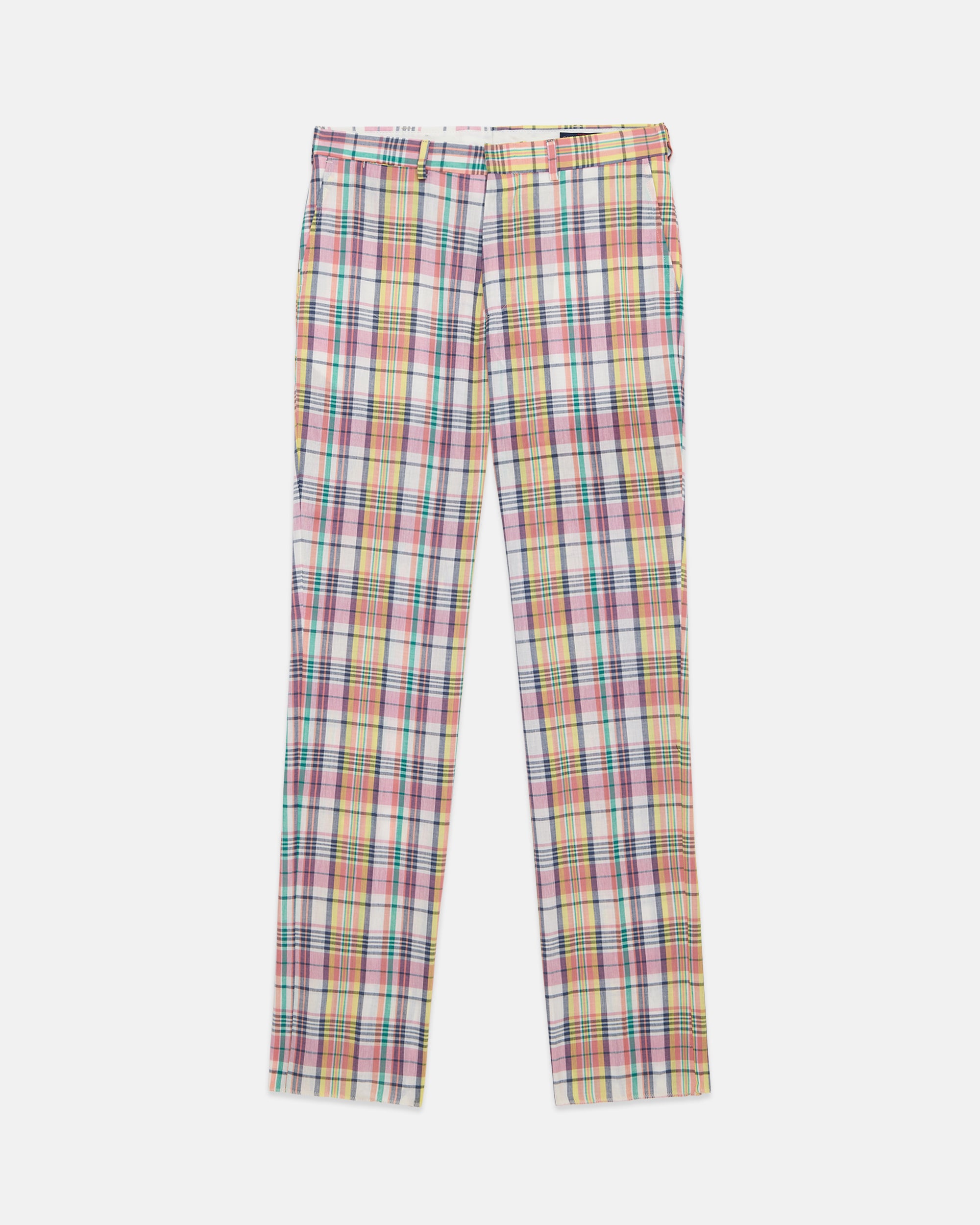 Made-in-USA Peach & Yellow Pastel Authentic Madras Trouser