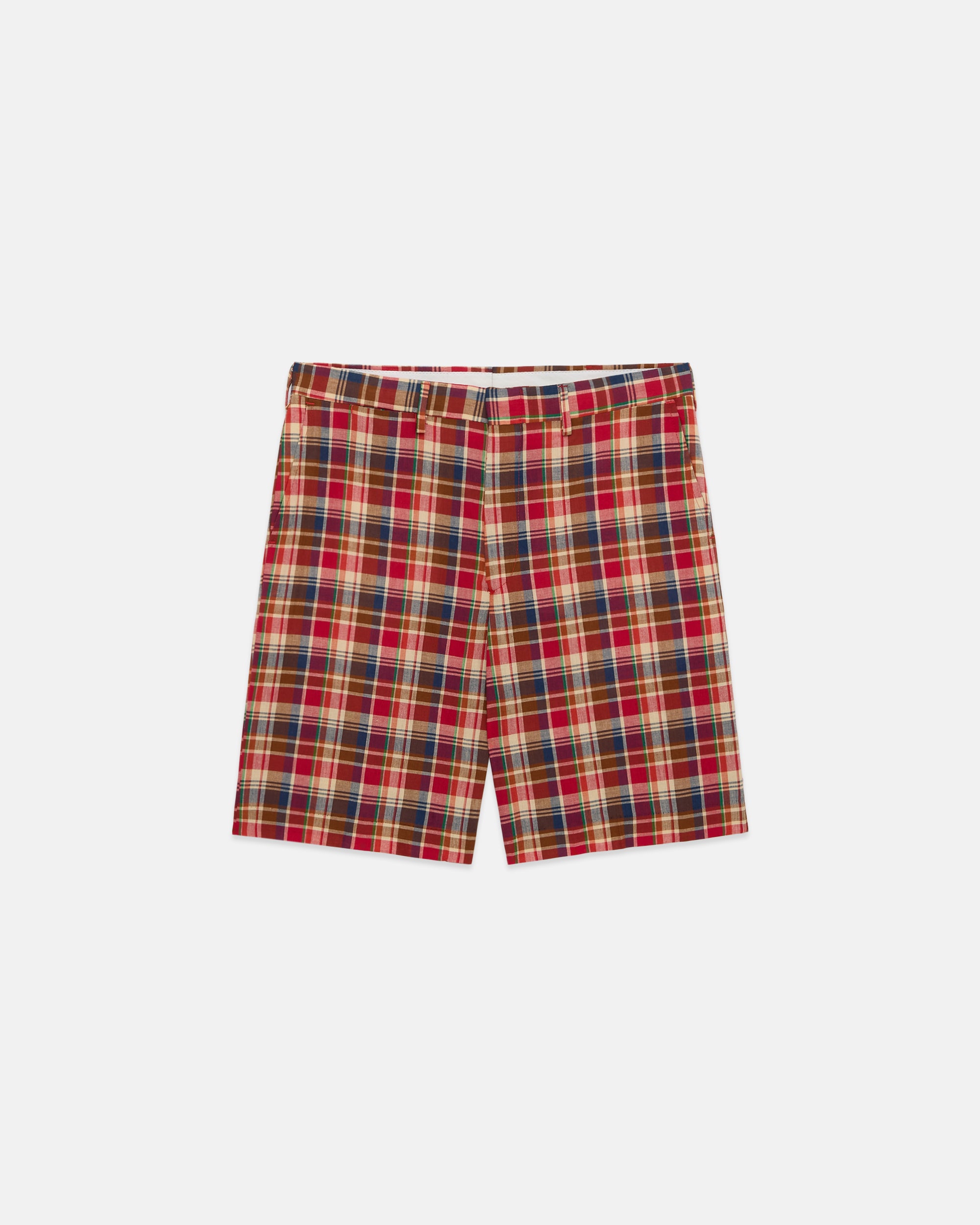 Made-in-USA Brown & Red Authentic Madras Shorts