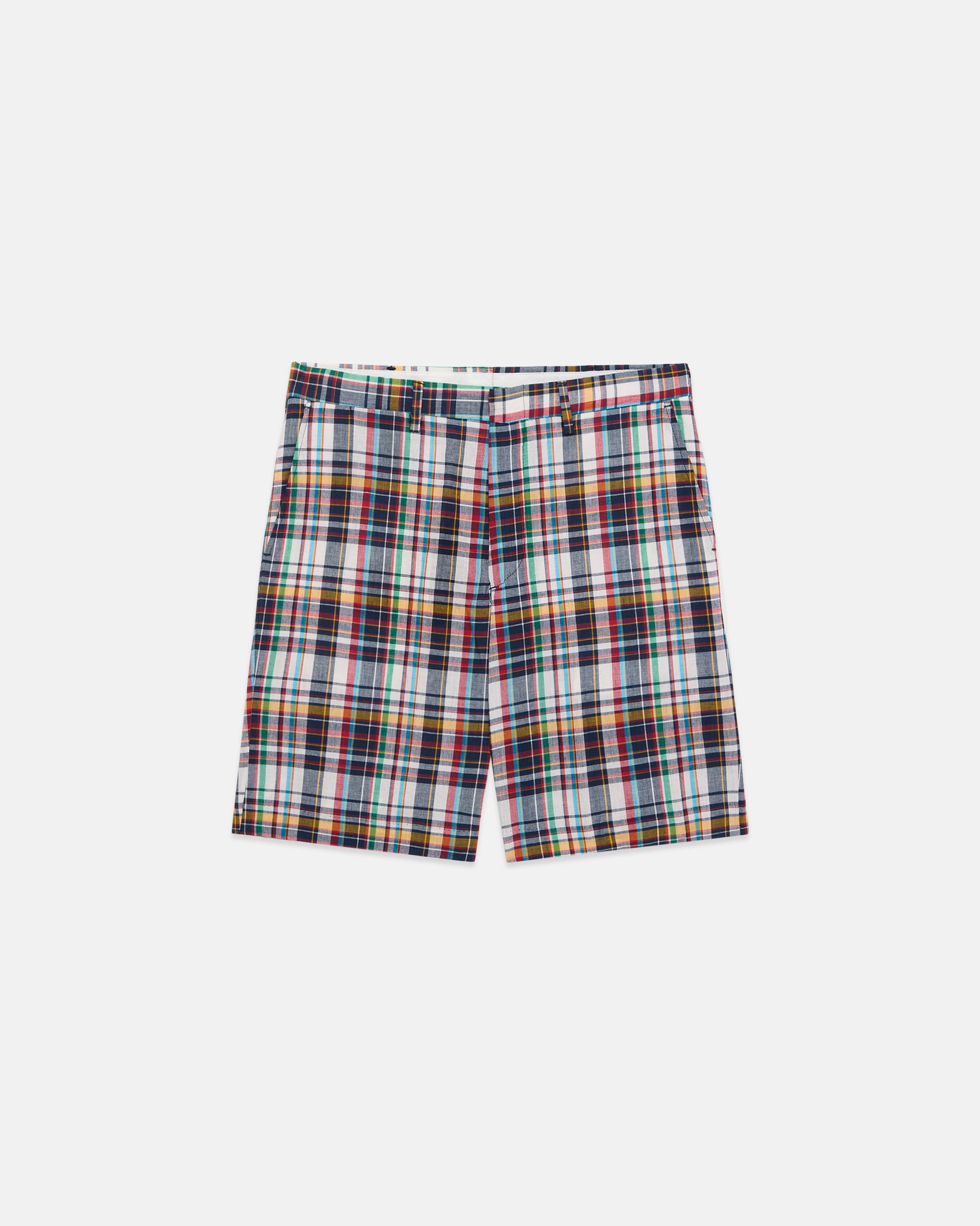 Made-in-USA Gold, Red & Blue Authentic Madras Shorts