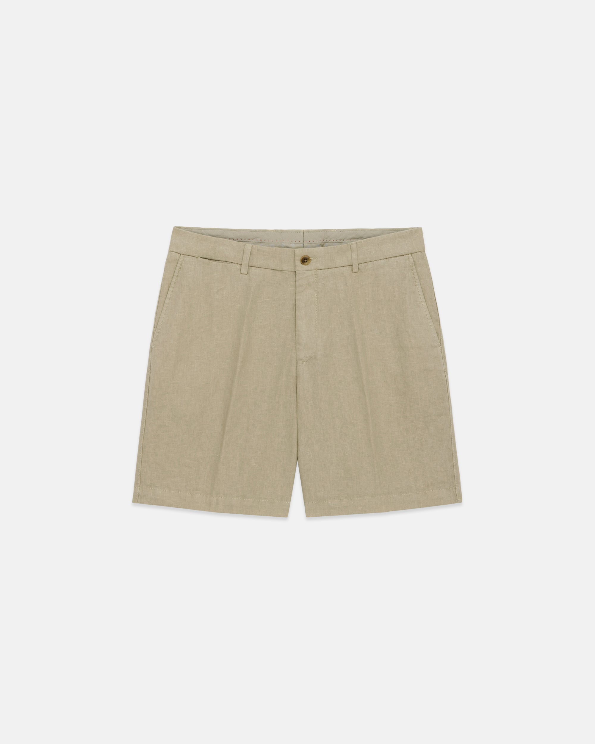 Khaki Linen Shorts