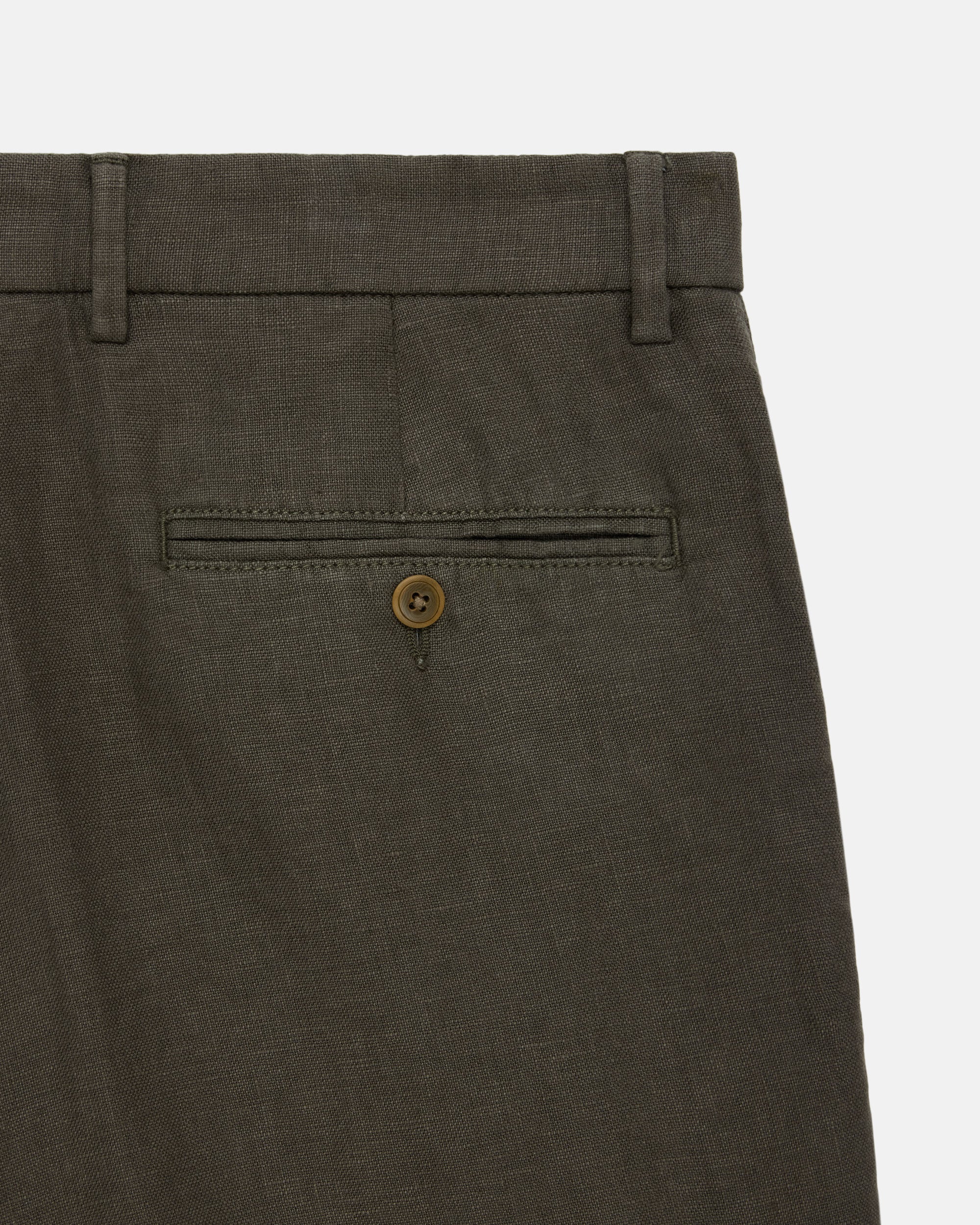 Olive Linen Shorts
