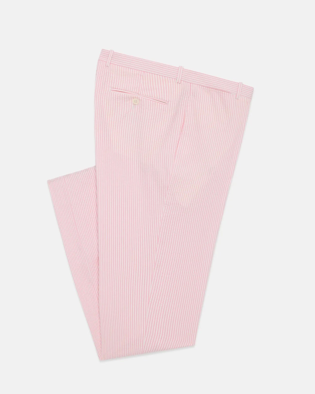 Made-in-Canada Pink Stripe Seersucker Trouser