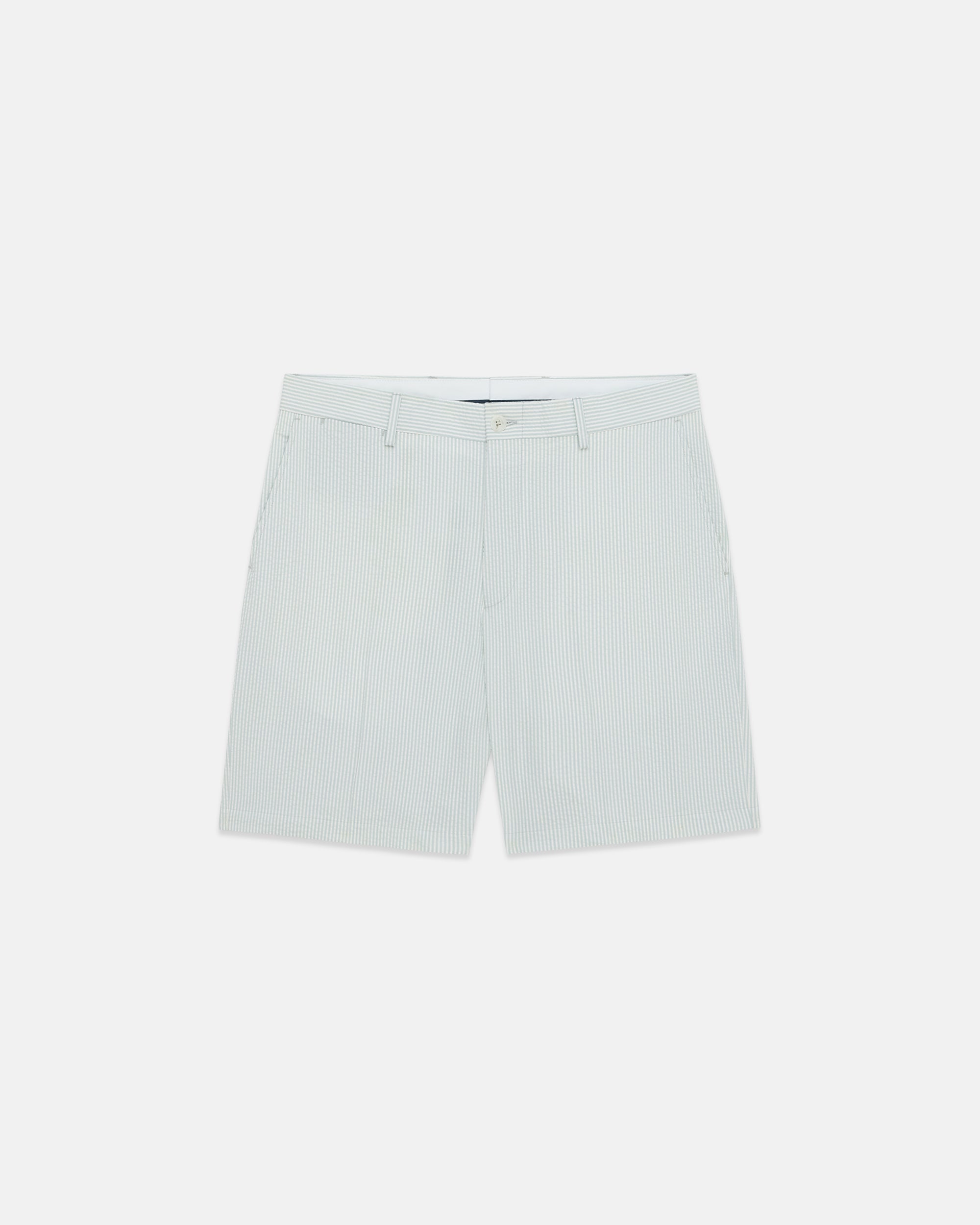 Light Green Cotton Seersucker Shorts