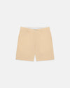 Gold Cotton Seersucker Shorts