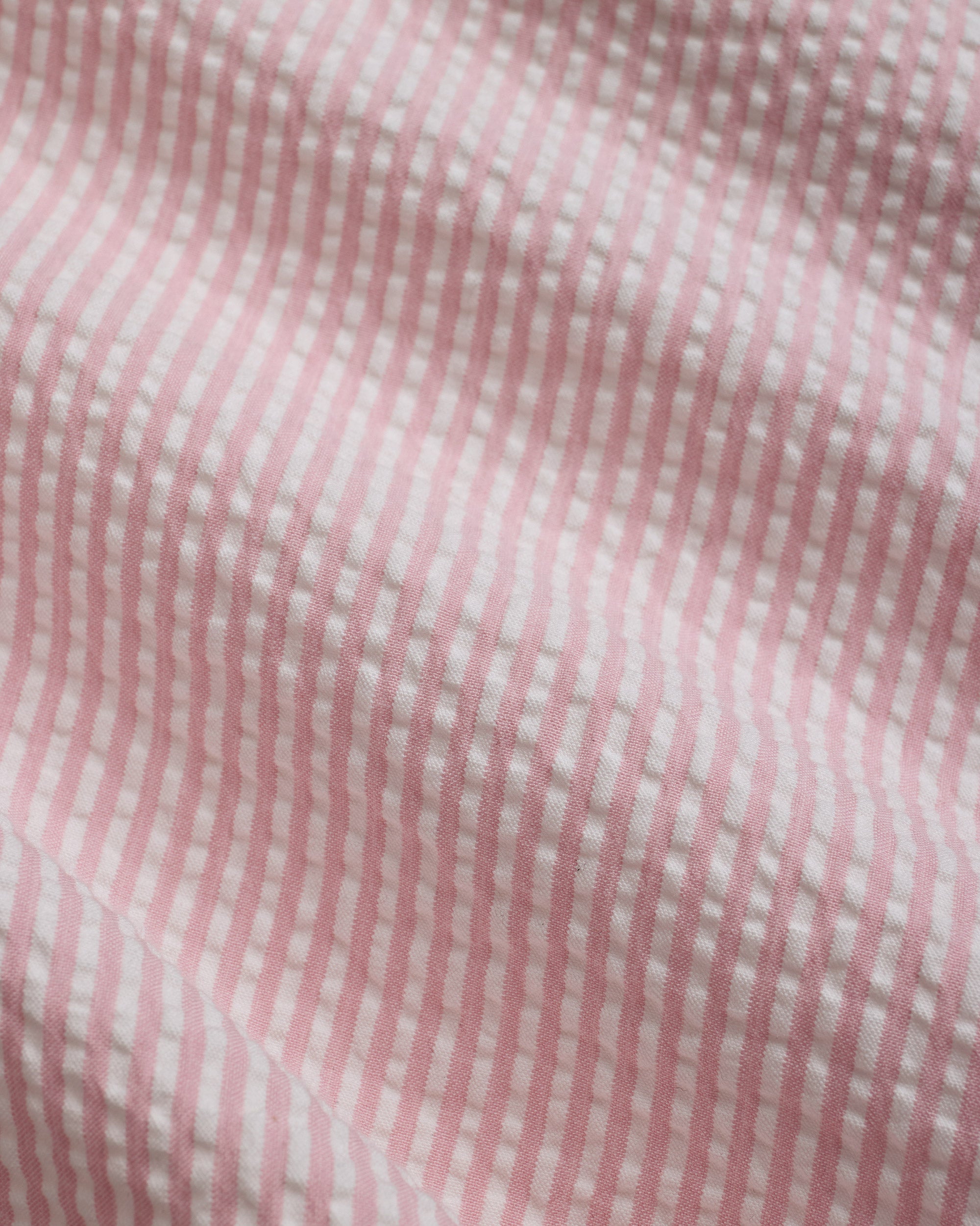 Pink Cotton Seersucker Shorts