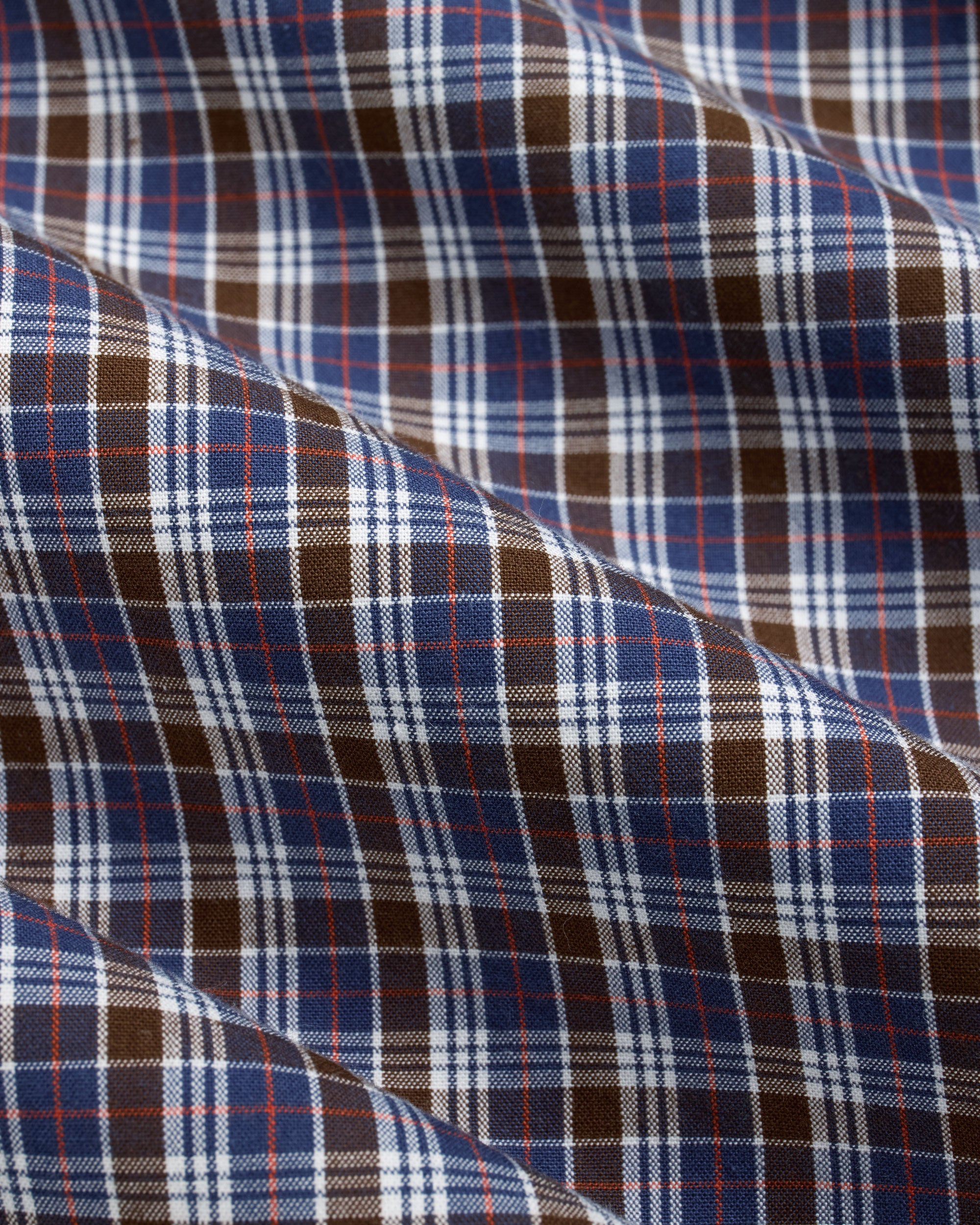 BROWN/BLUE MINI CHECK SHIRT