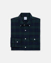 Blackwatch Tartan Enzyme-washed Sport Shirt - Trim Fit