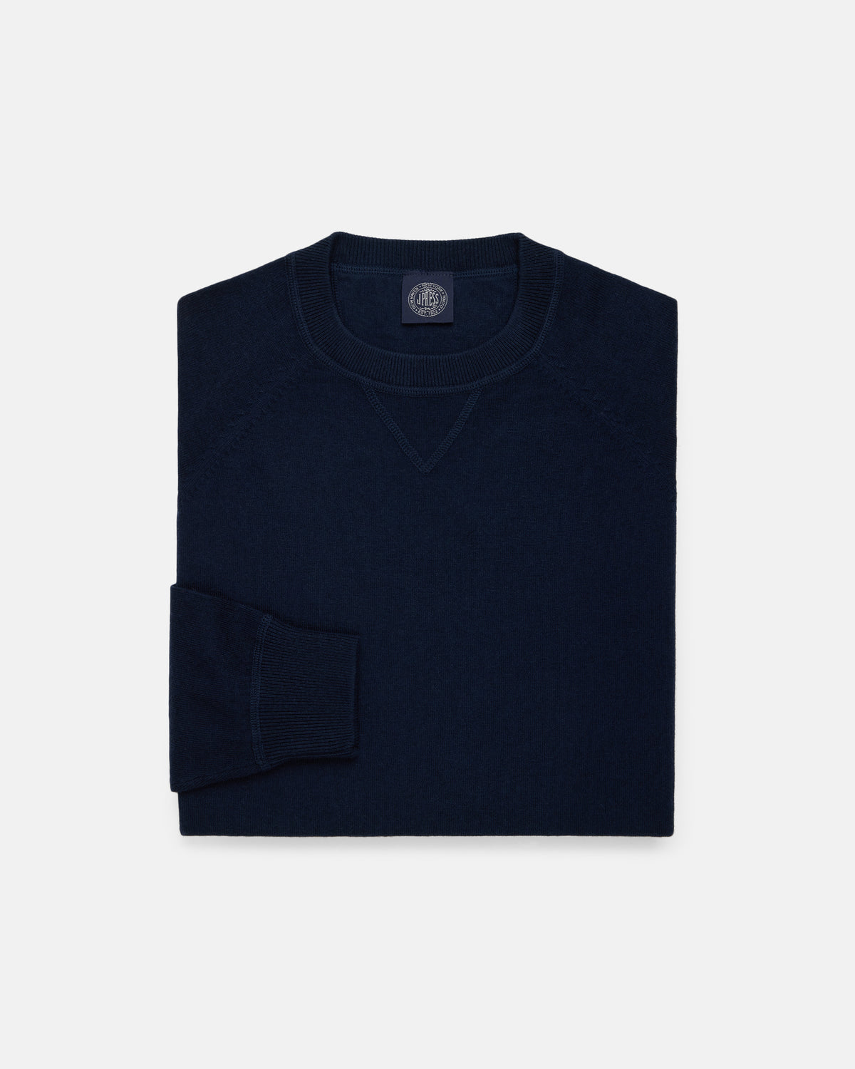 COTTON WOOL CREWNECK SWEATSHIRT - NAVY | J. PRESS