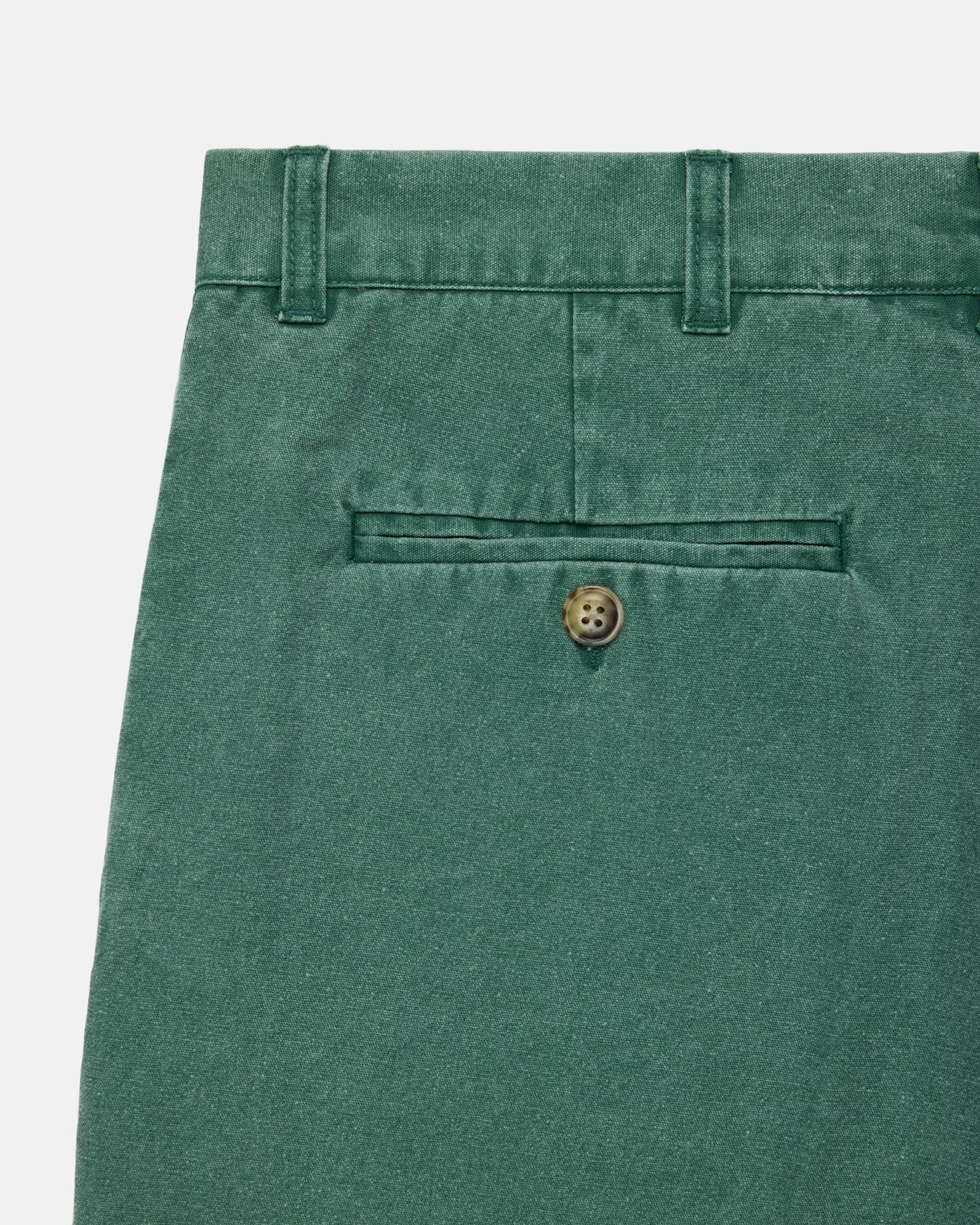 Green Washed Canvas Cape Cod Shorts