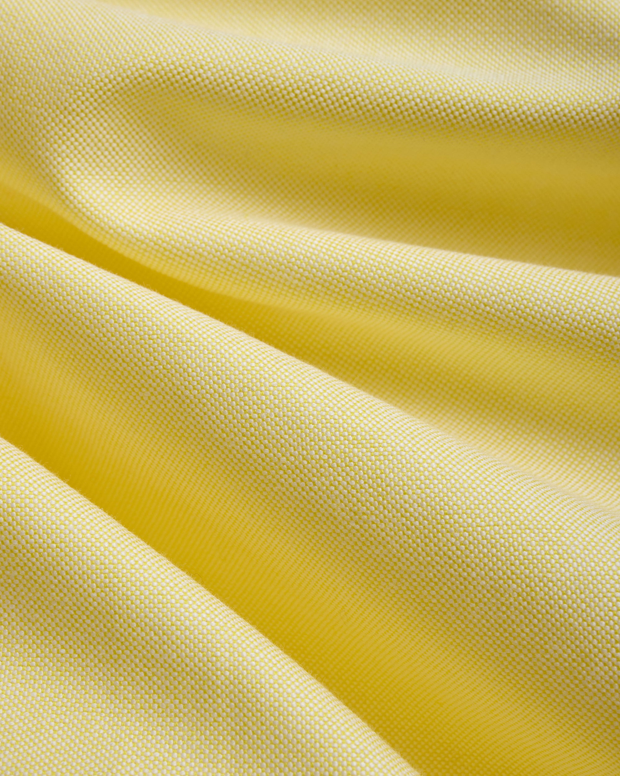 Made-in-USA Yellow Contrast Collar Oxford Cloth Sport Shirt - Regular Fit