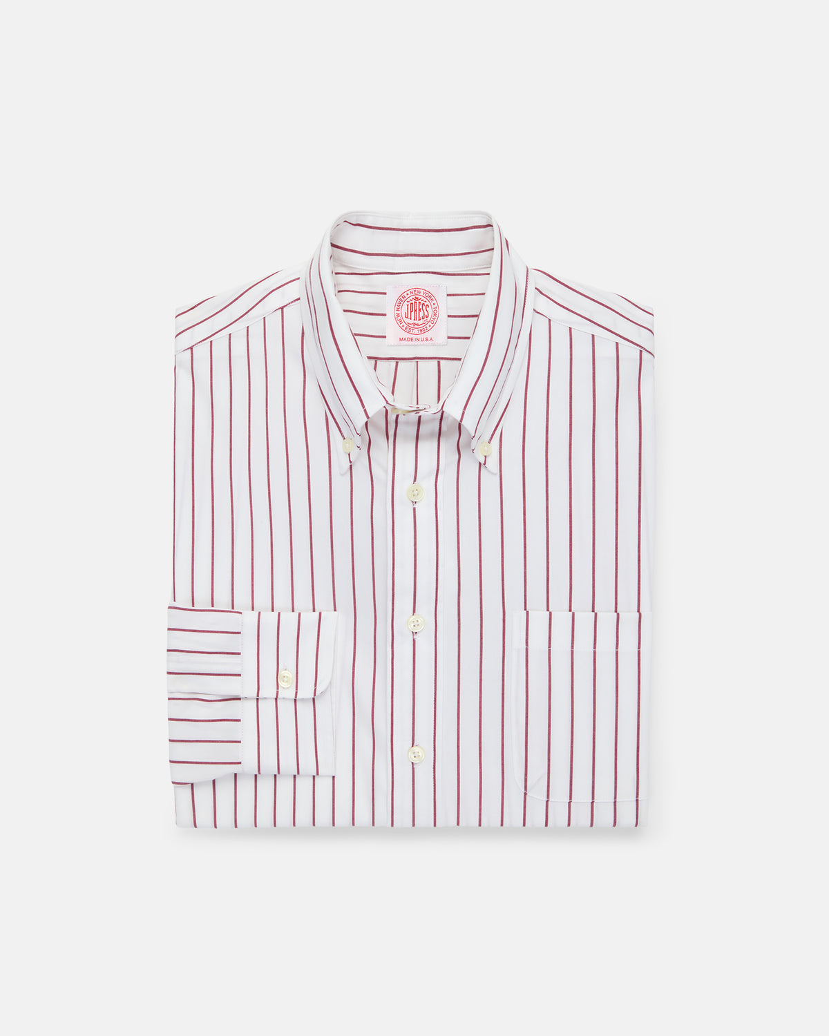 burgundy and white dress shirt Made-in-USA Stripe Button Down Coat Size:14 JP BS-10-25-7D-US Black Corset Gown – Oxford shirt its bold floral print