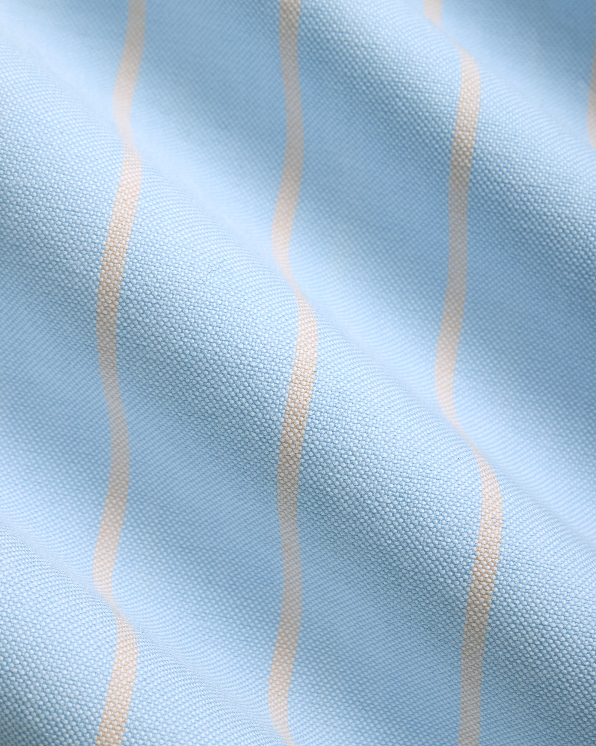 Made-in-USA Light Blue with Orange Stripe Oxford Cloth Sport Shirt - Classic Fit