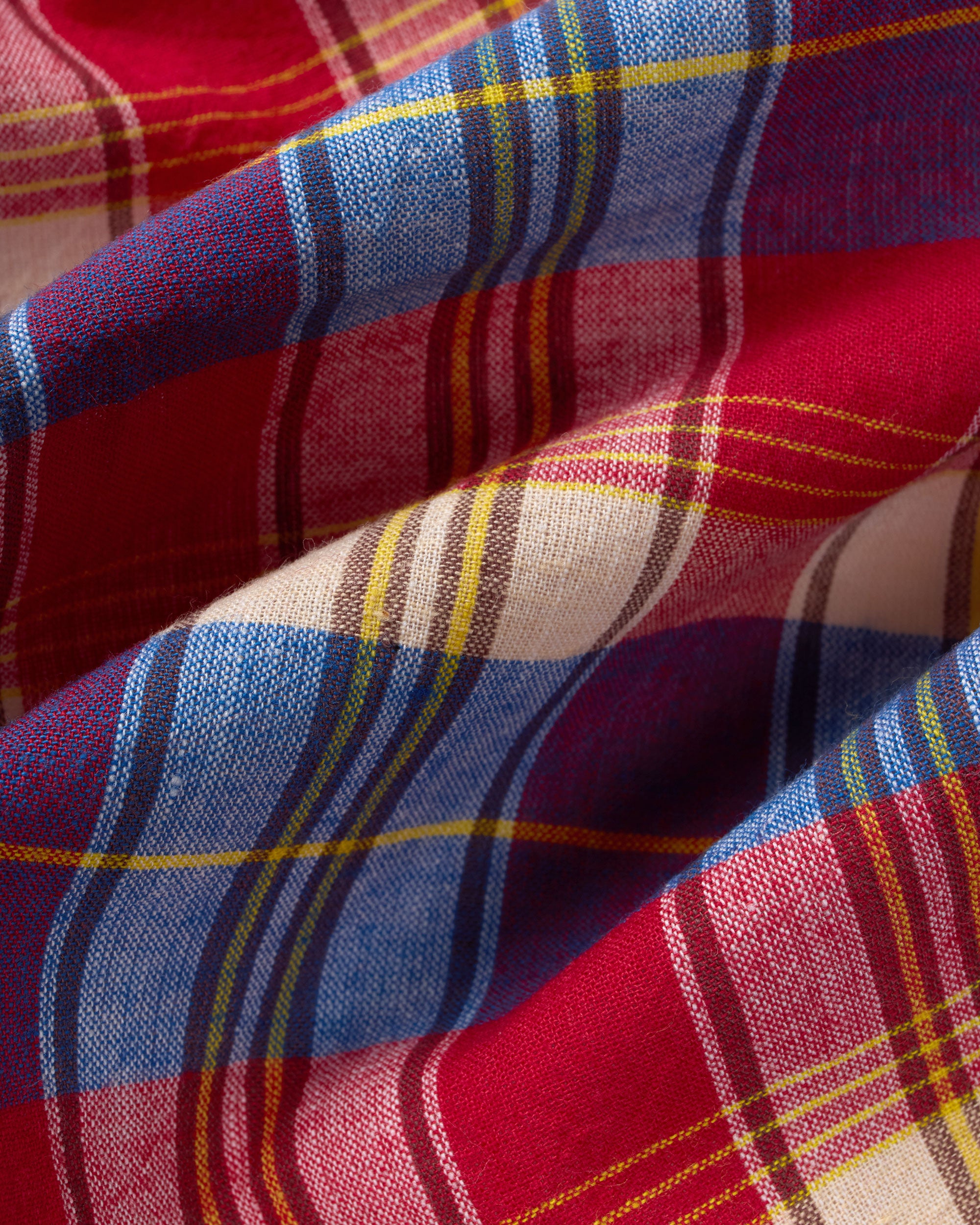 Genuine Madras Red Pocket Square