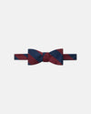 Made-in-USA Navy & Burgundy Guard Stripe Repp Bow Tie