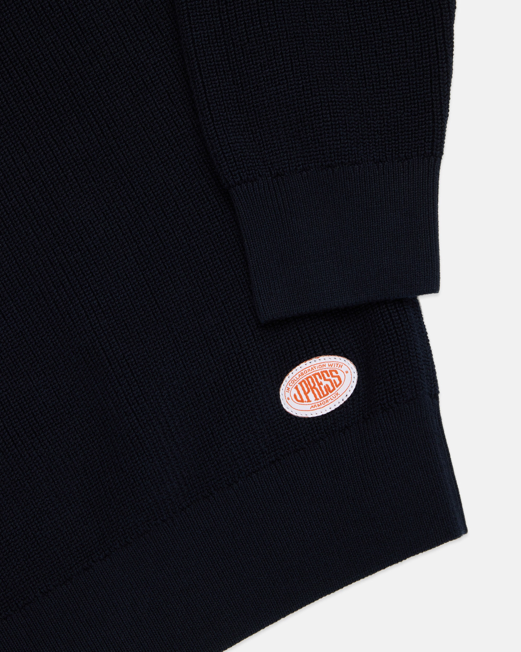 Armor-Lux Navy Bold White Stripe Cotton Sweater