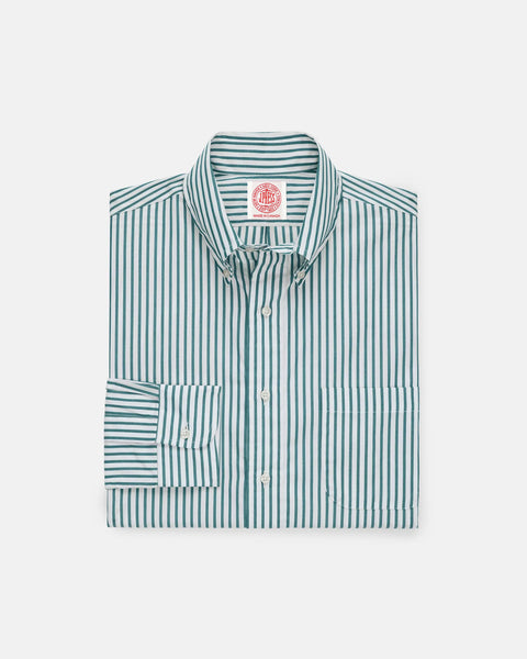 green emerald velvet dress Comfort Stretch Non-Iron Stripe Dress Shirt with Contrast Trim