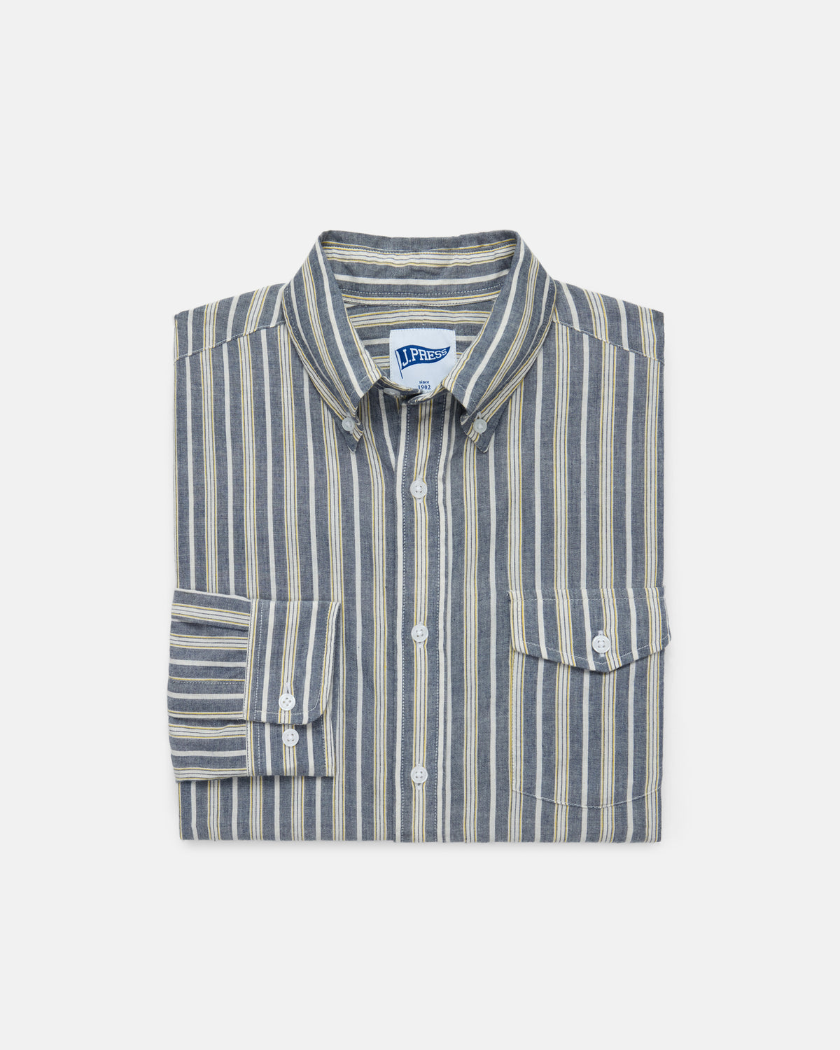 Trim Fit Enzyme-Washed Chambray Shirt