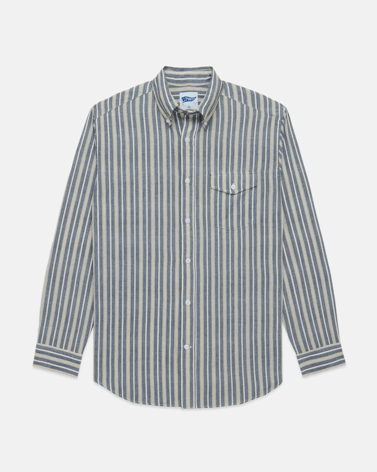 Trim Fit Enzyme-Washed Chambray Shirt