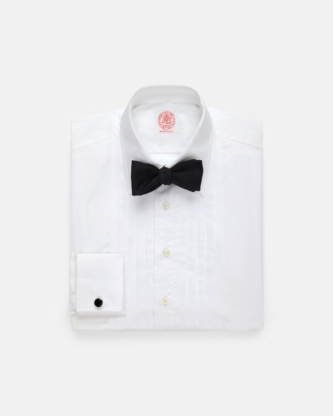 Made-in-Canada Pleated Front Straight Collar Formal Shirt 17 x 33