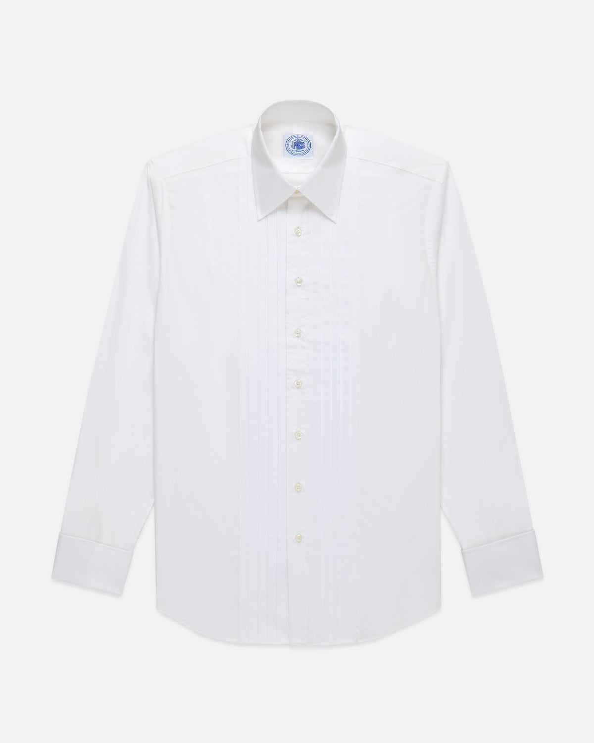 Made-in-Canada Pleated Front Straight Collar Formal Shirt 17 x 33
