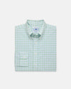 Made-in-USA Thomas Mason Blue and Green Tattersall Button Down Shirt - Classic Fit