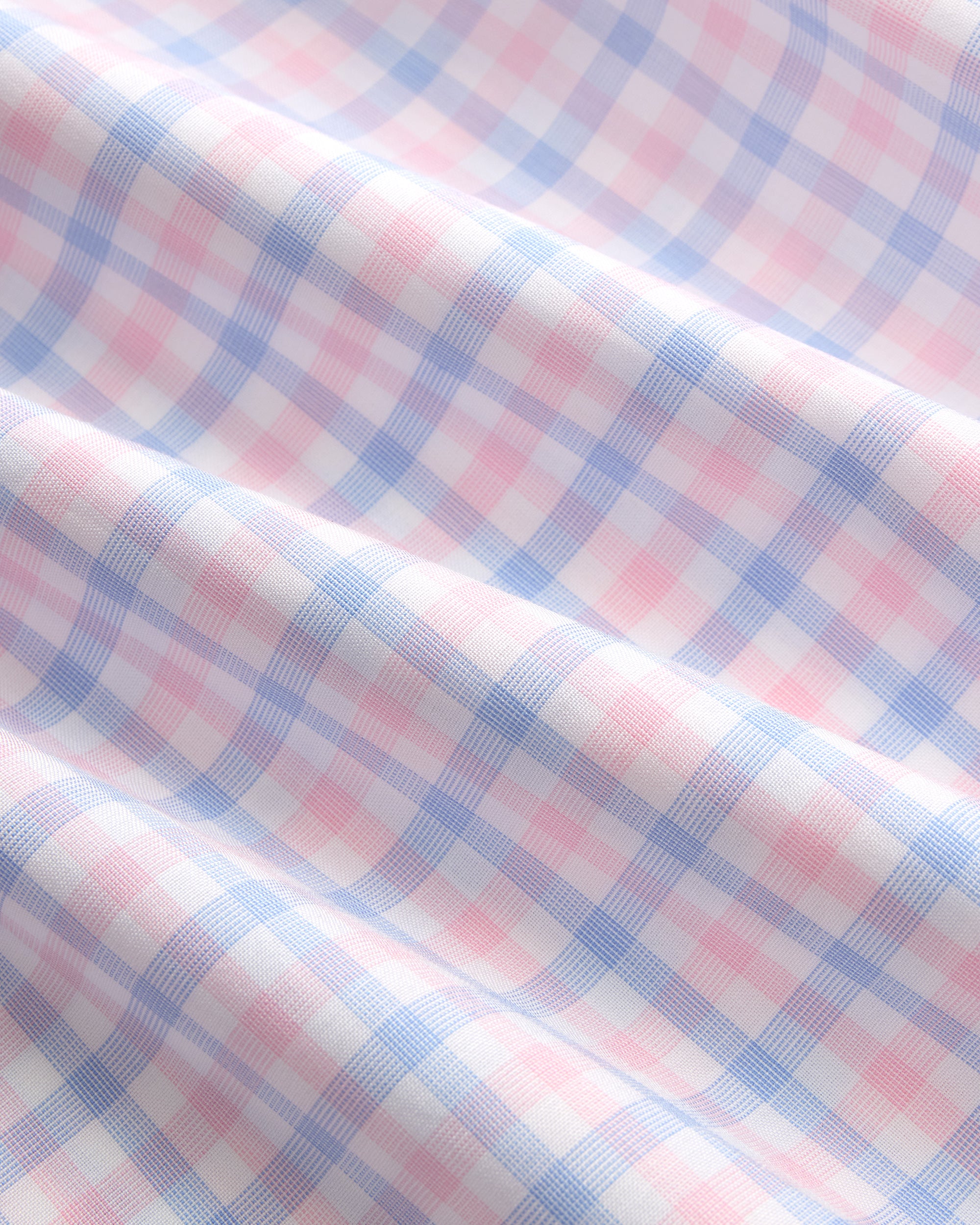 Made-in-USA Thomas Mason Blue & Pink Check Button Down Shirt - Classic Fit