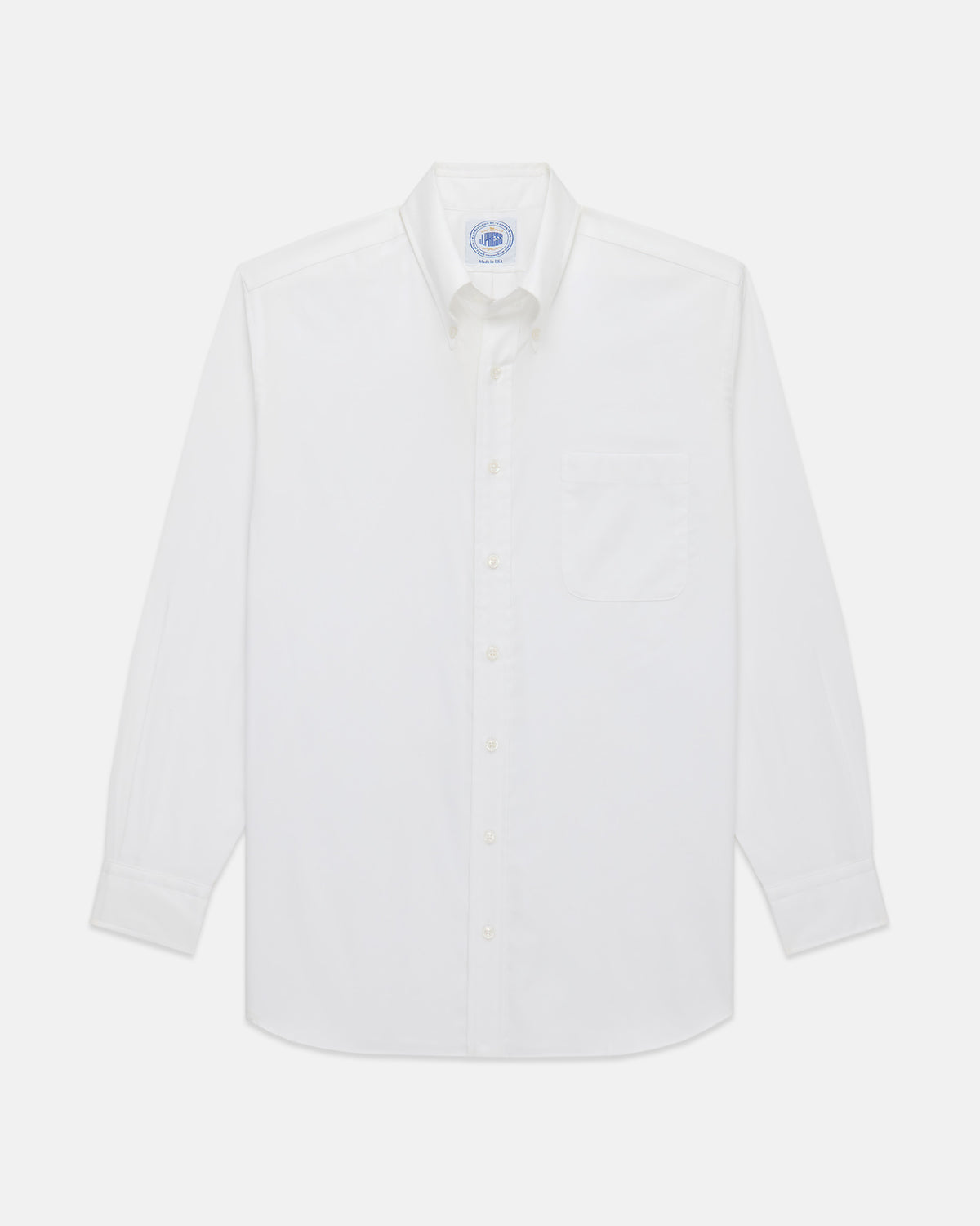 Thomas Mason White Royal Oxford Button Down Shirt - Regular Fit