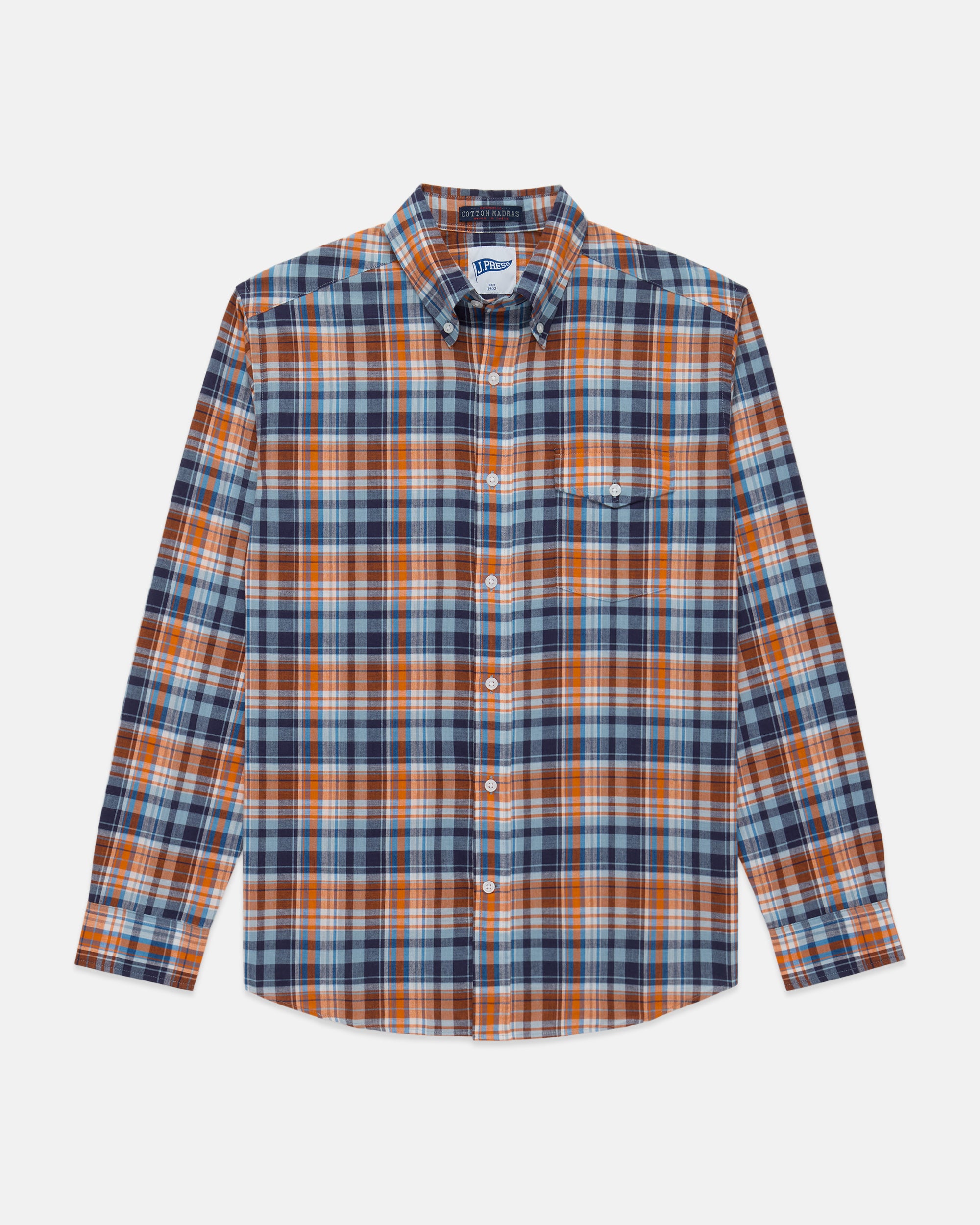 Trim Fit Madras Button Down Shirt