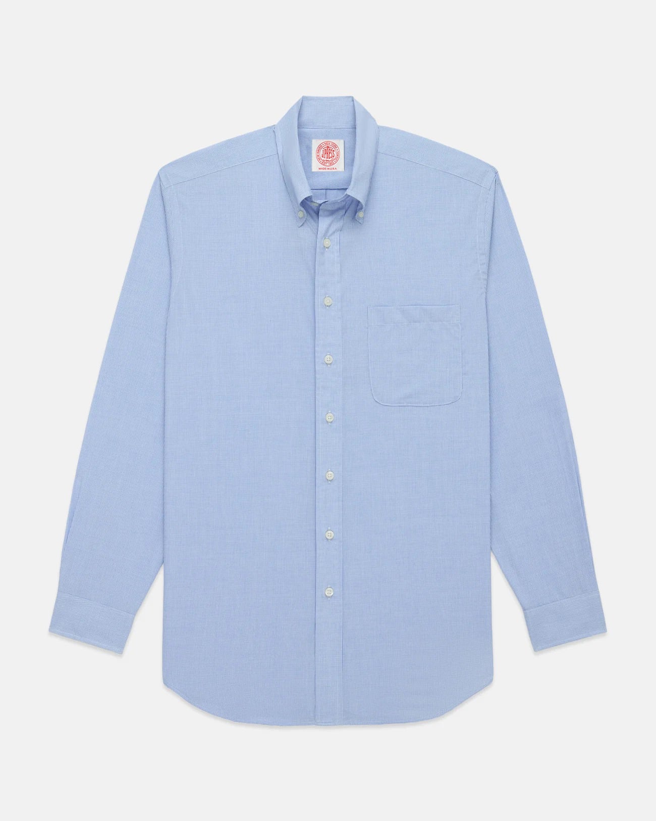 Made-in-Canada Dark Blue Mini Tattersall Button Down Shirt - Classic Fit