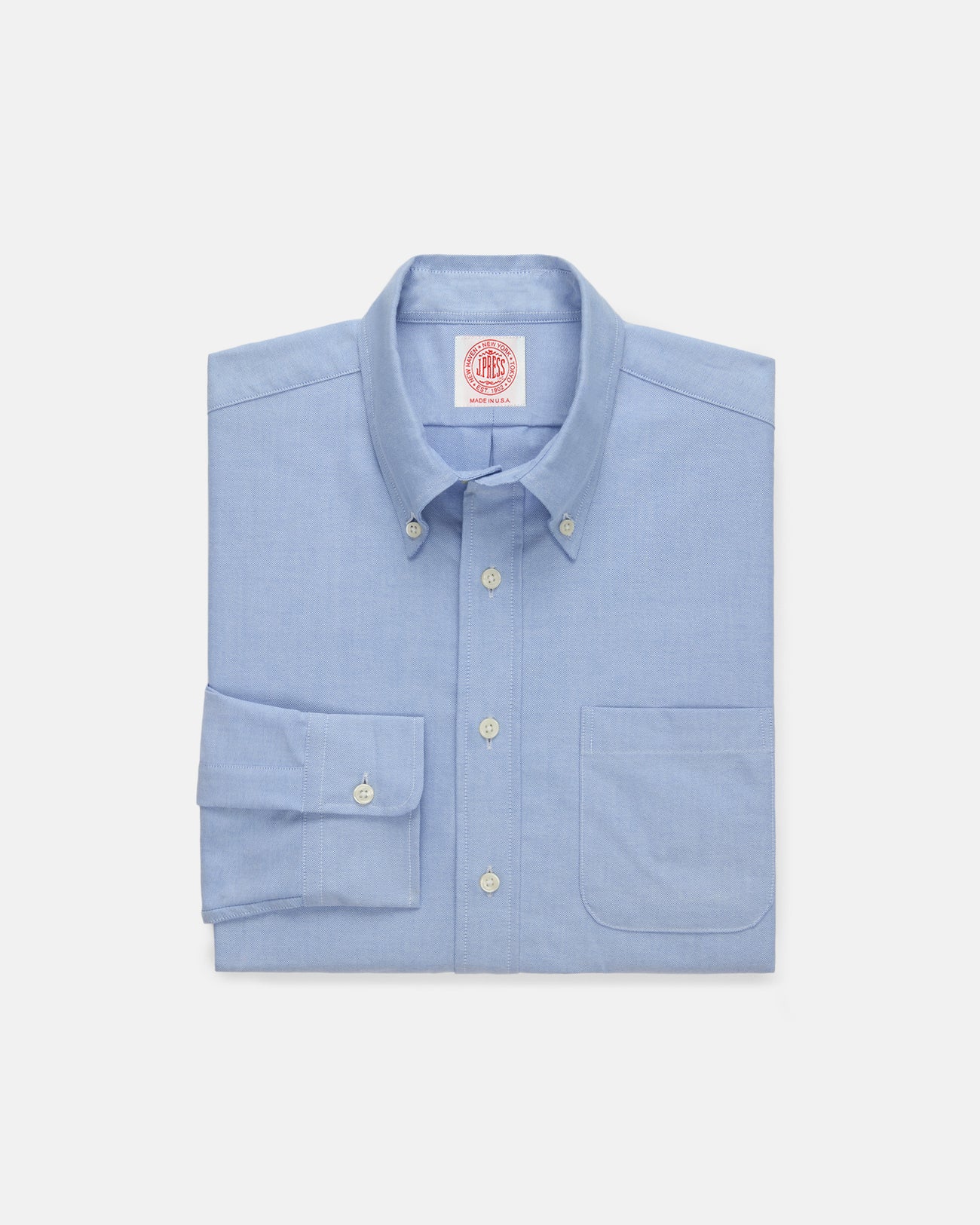Made-in-USA Blue Oxford Cloth Button Down Shirt  - Regular Fit