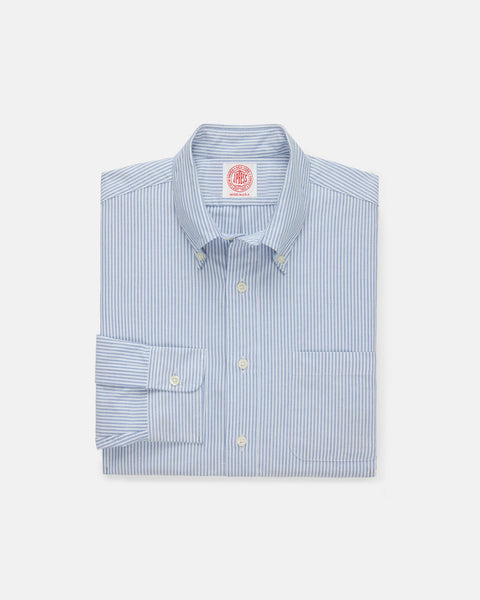 Made-in-USA Blue University Stripe Oxford Cloth Shirt