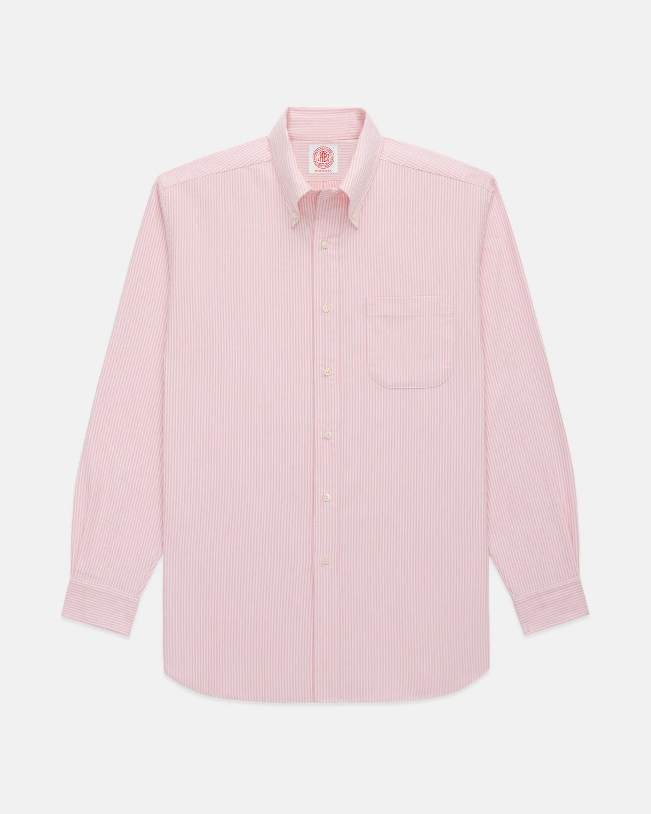 トップス Loose Fit Oxford S/S Shirt Pink Stripe L Pink University Stripe Oxford Cloth Shirt - Classic Fit