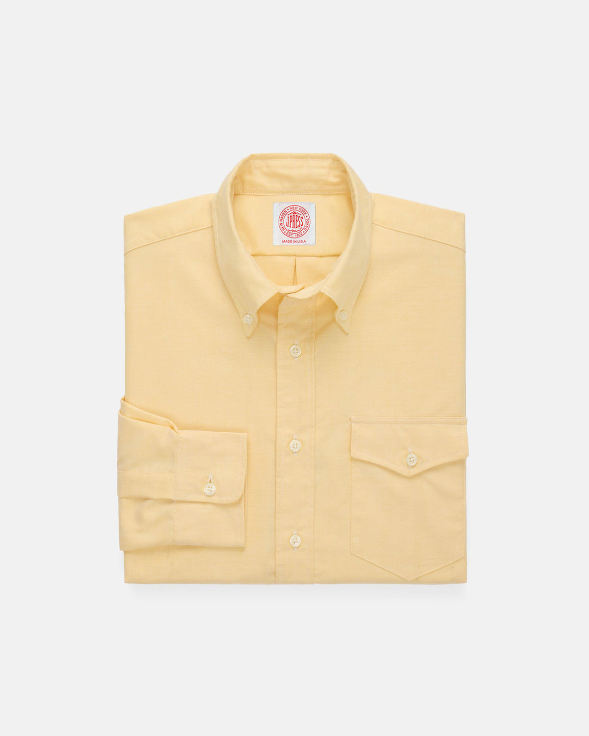 Classic Dress Shirt - Yellow Oxford W/ Flap Pocket