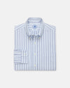 Made-in-USA Blue & Light Blue Alternating Stripe Oxford Dress Shirt - Classic Fit