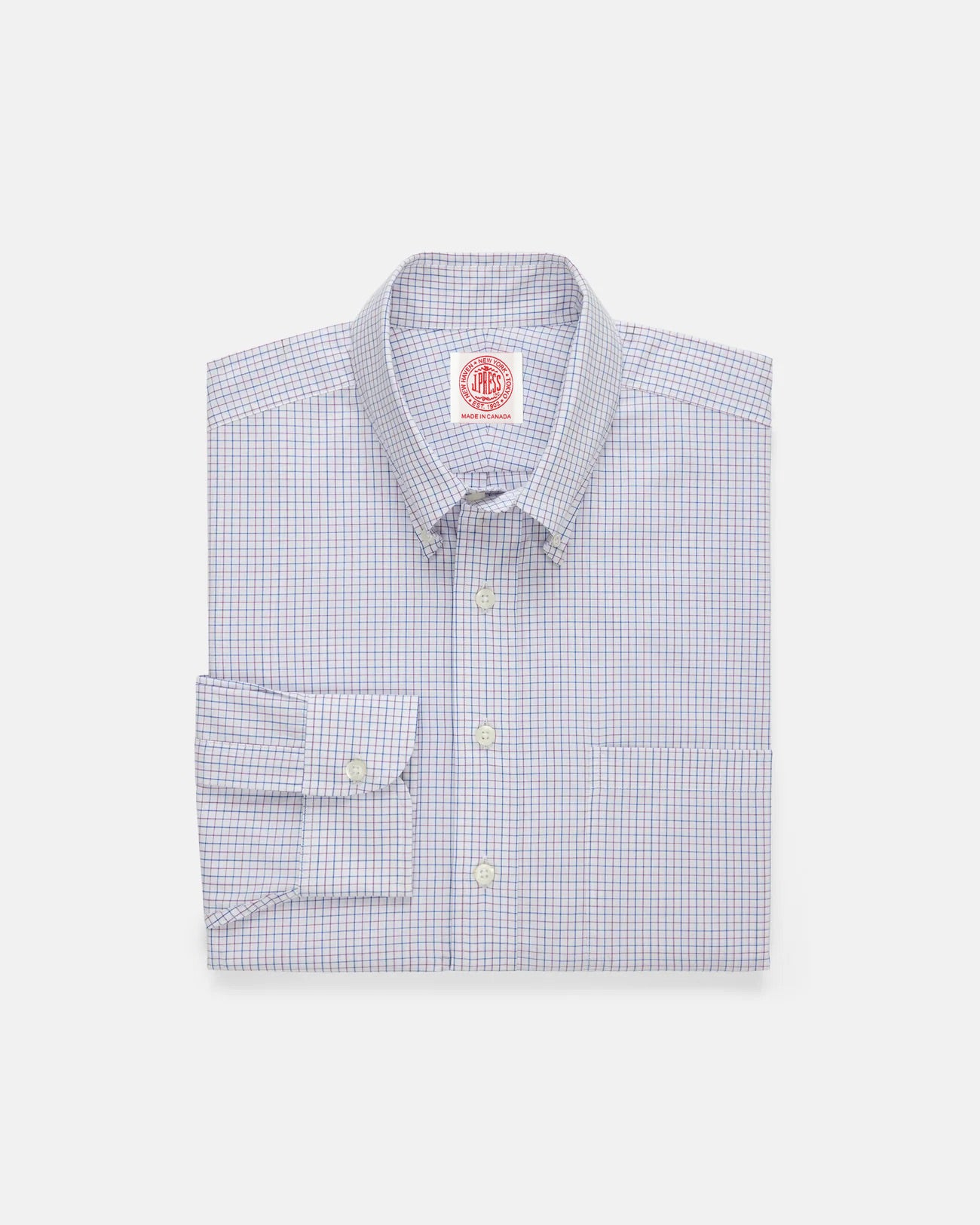 Made-in-Canada Purple & Blue Tattersall Button Down Shirt - Classic Fit