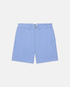 Blue Cotton Chambray Shorts