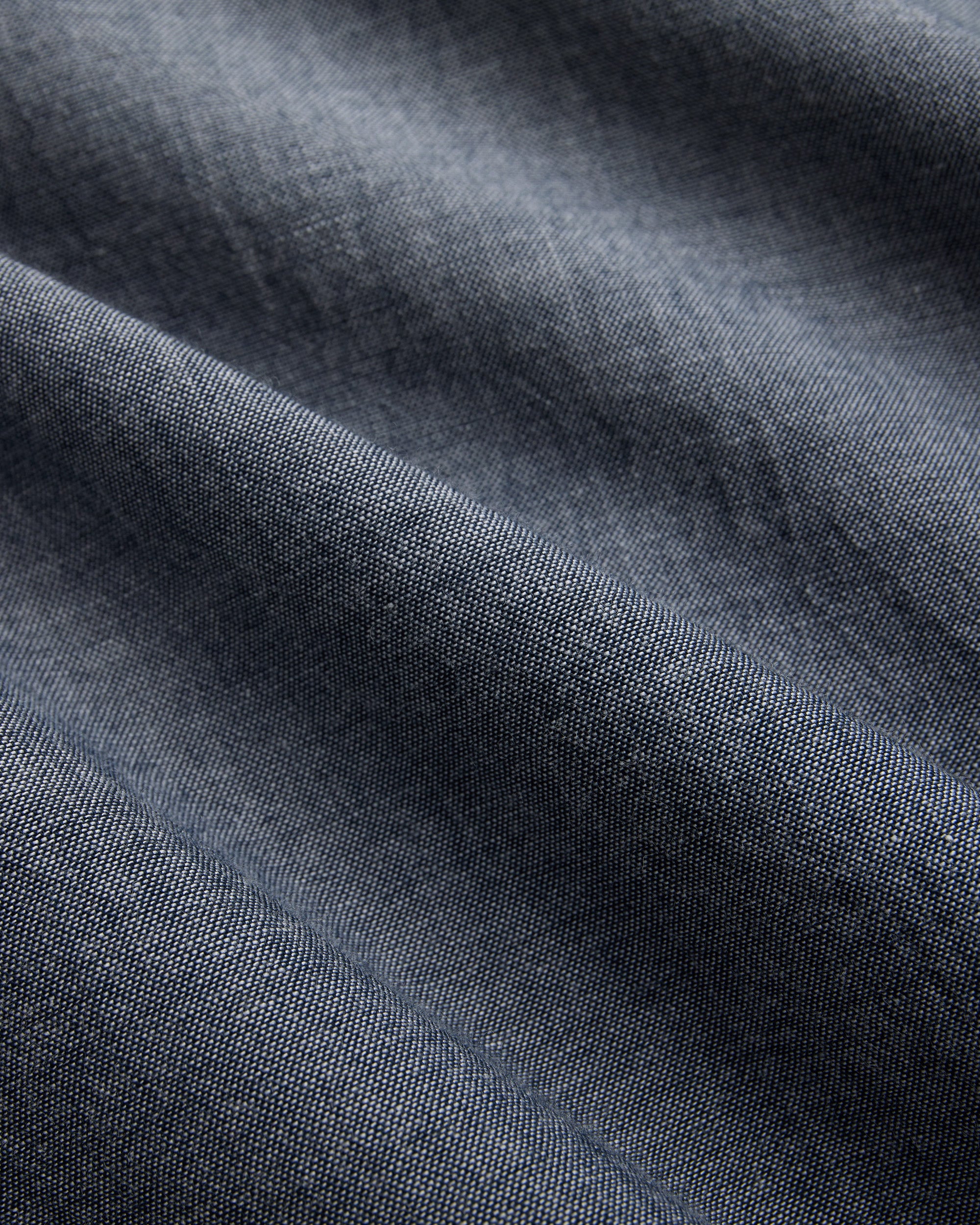 Navy Cotton Chambray Shorts