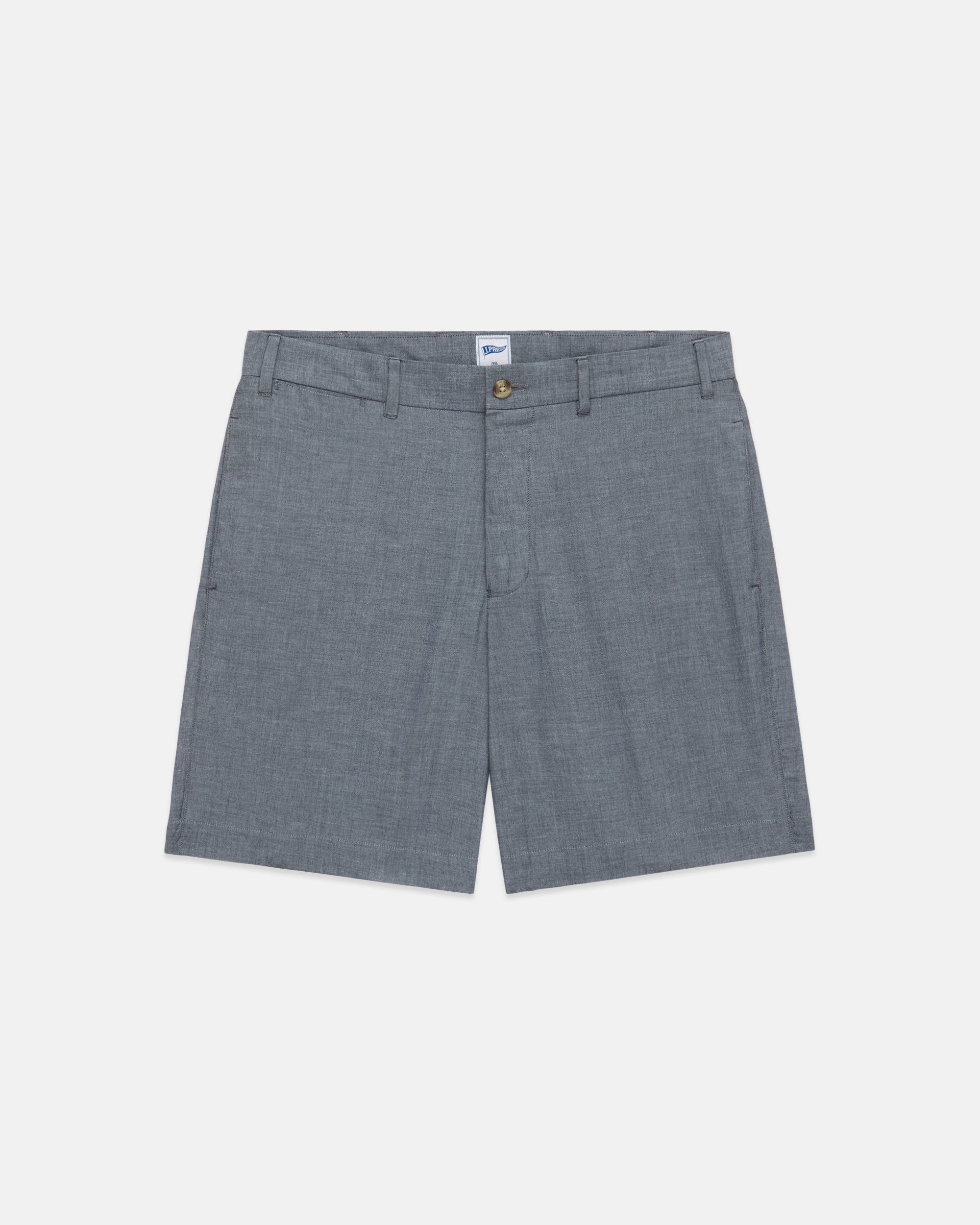 Navy Cotton Chambray Shorts