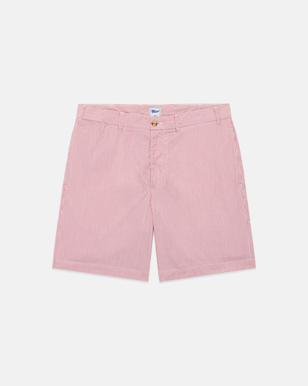 Red Stripe Seersucker Shorts