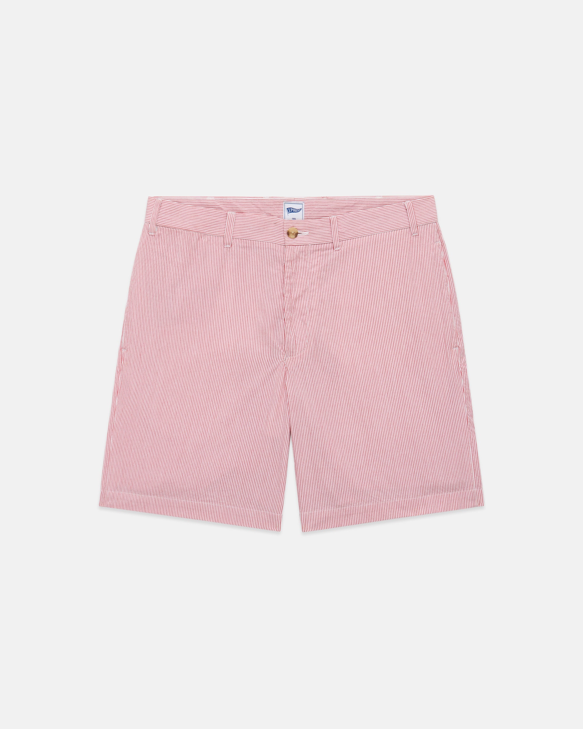 Red Stripe Seersucker Shorts