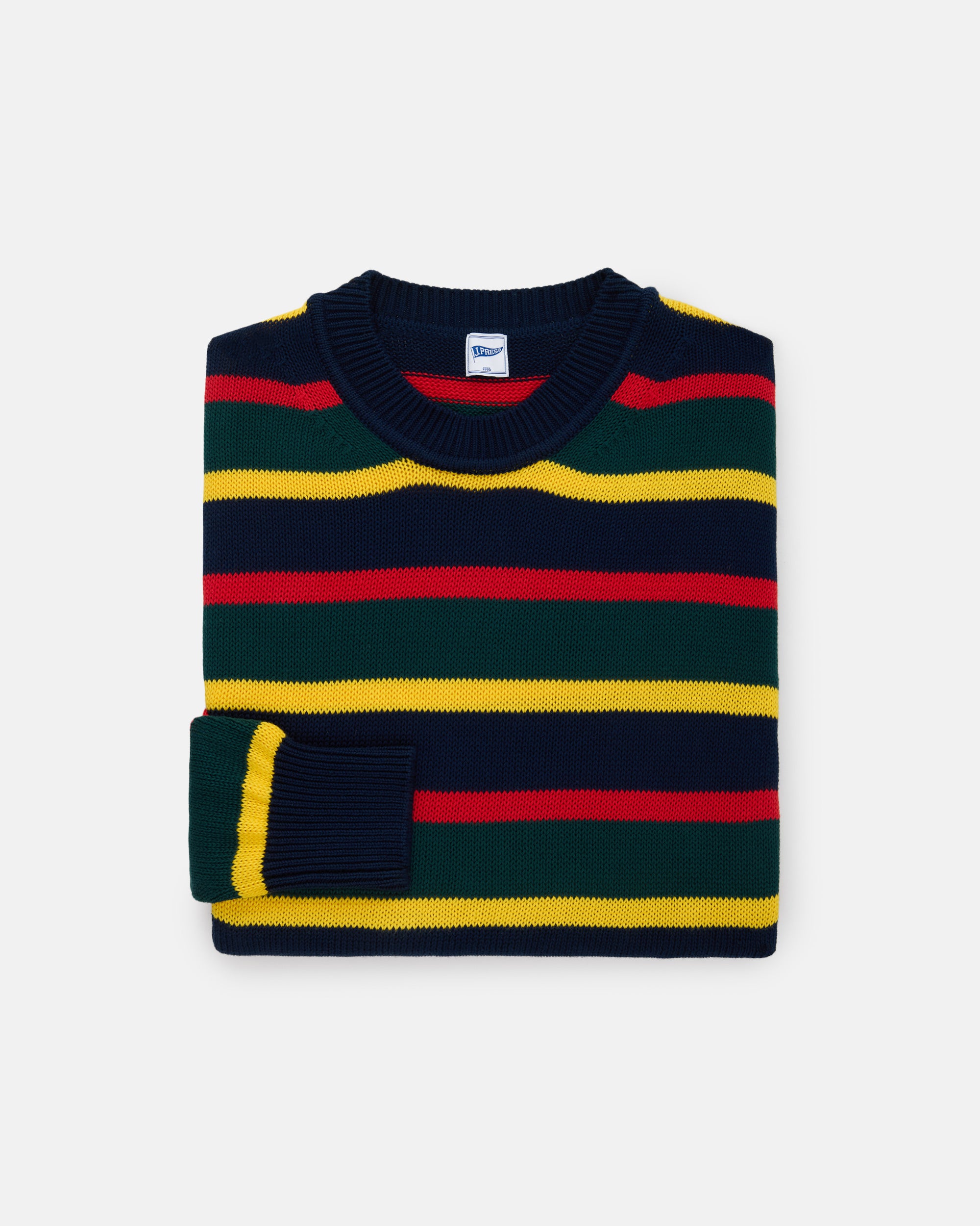 Striped Cotton Crewneck Sweater
