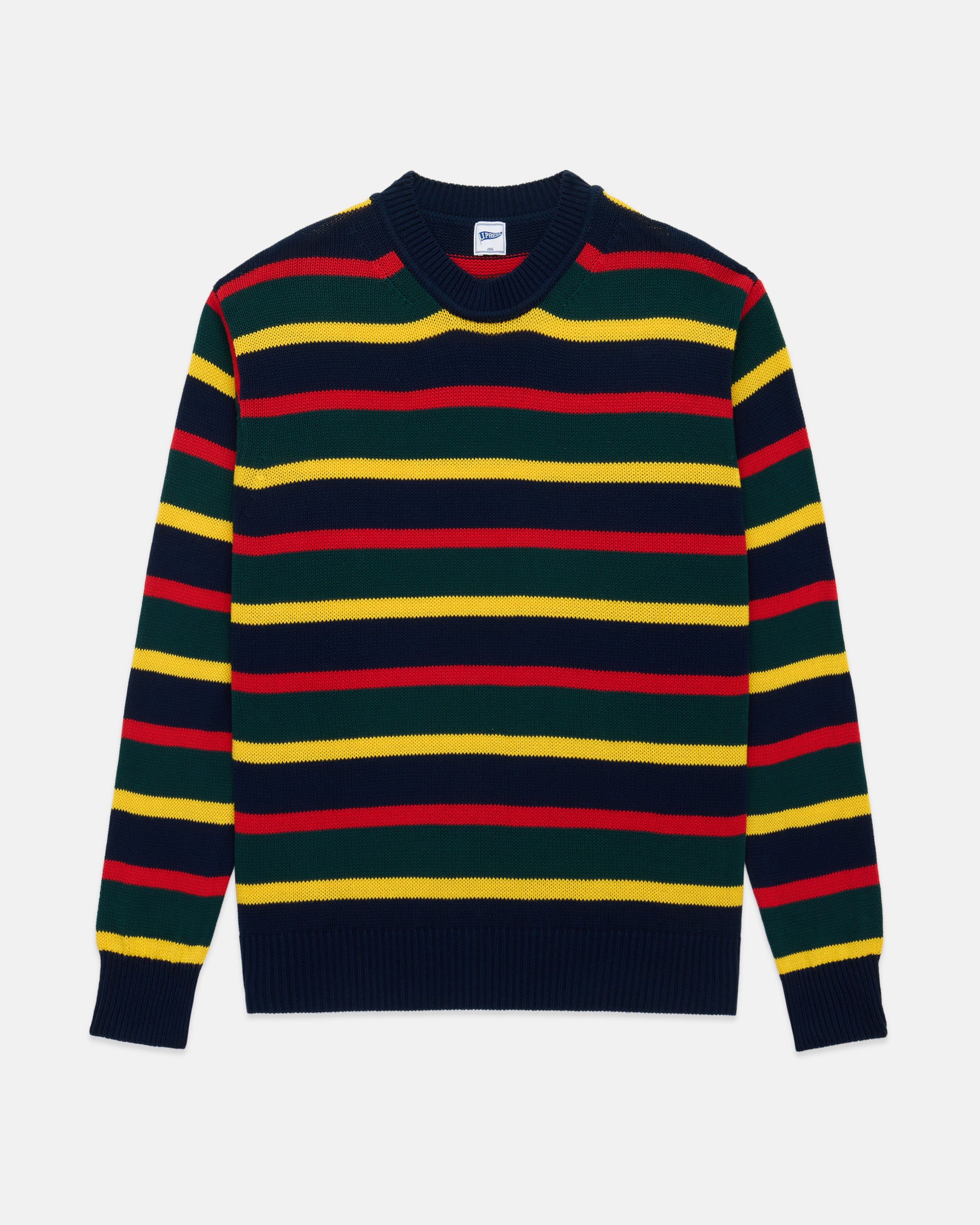Striped Cotton Crewneck Sweater