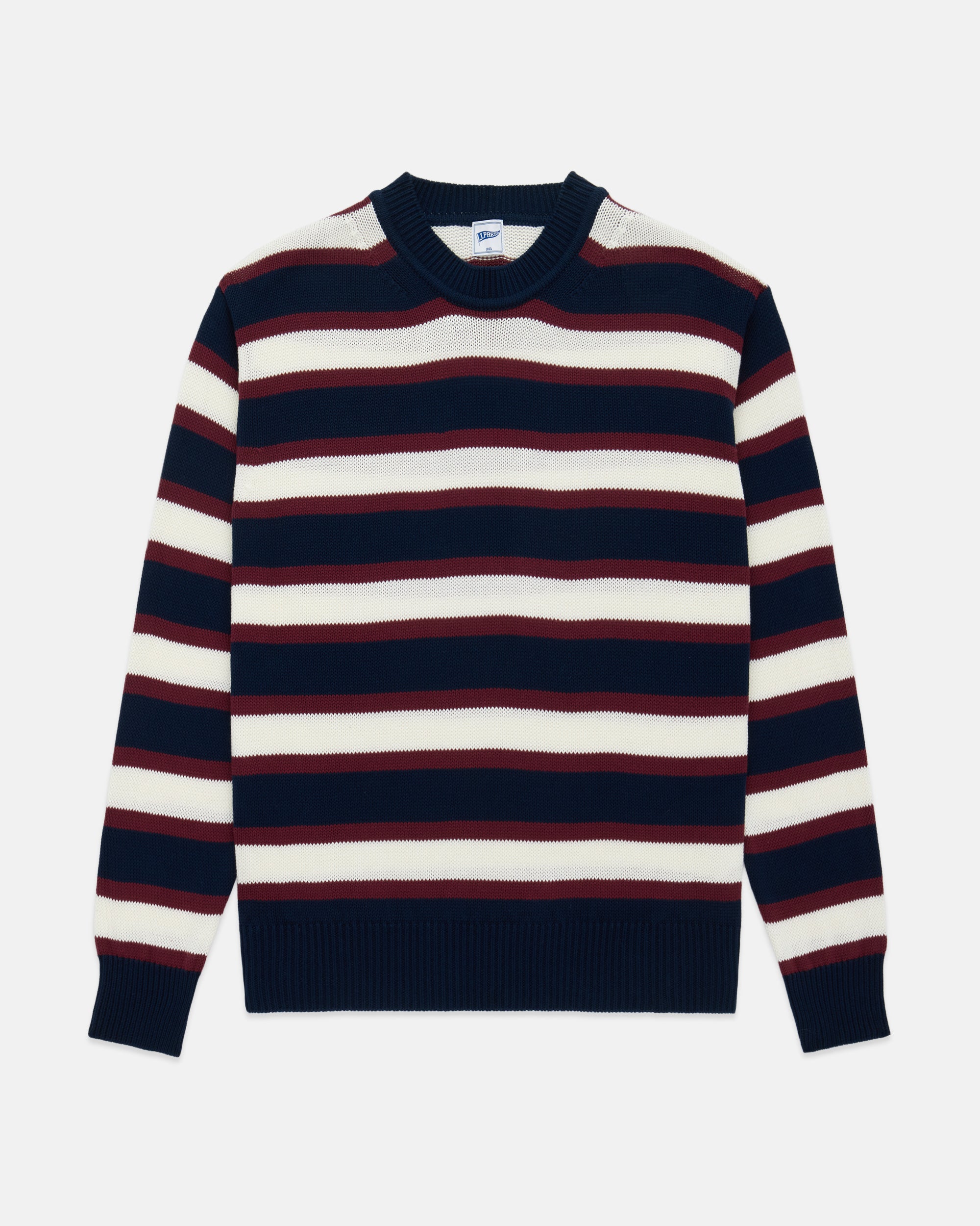 Striped Cotton Crewneck Sweater