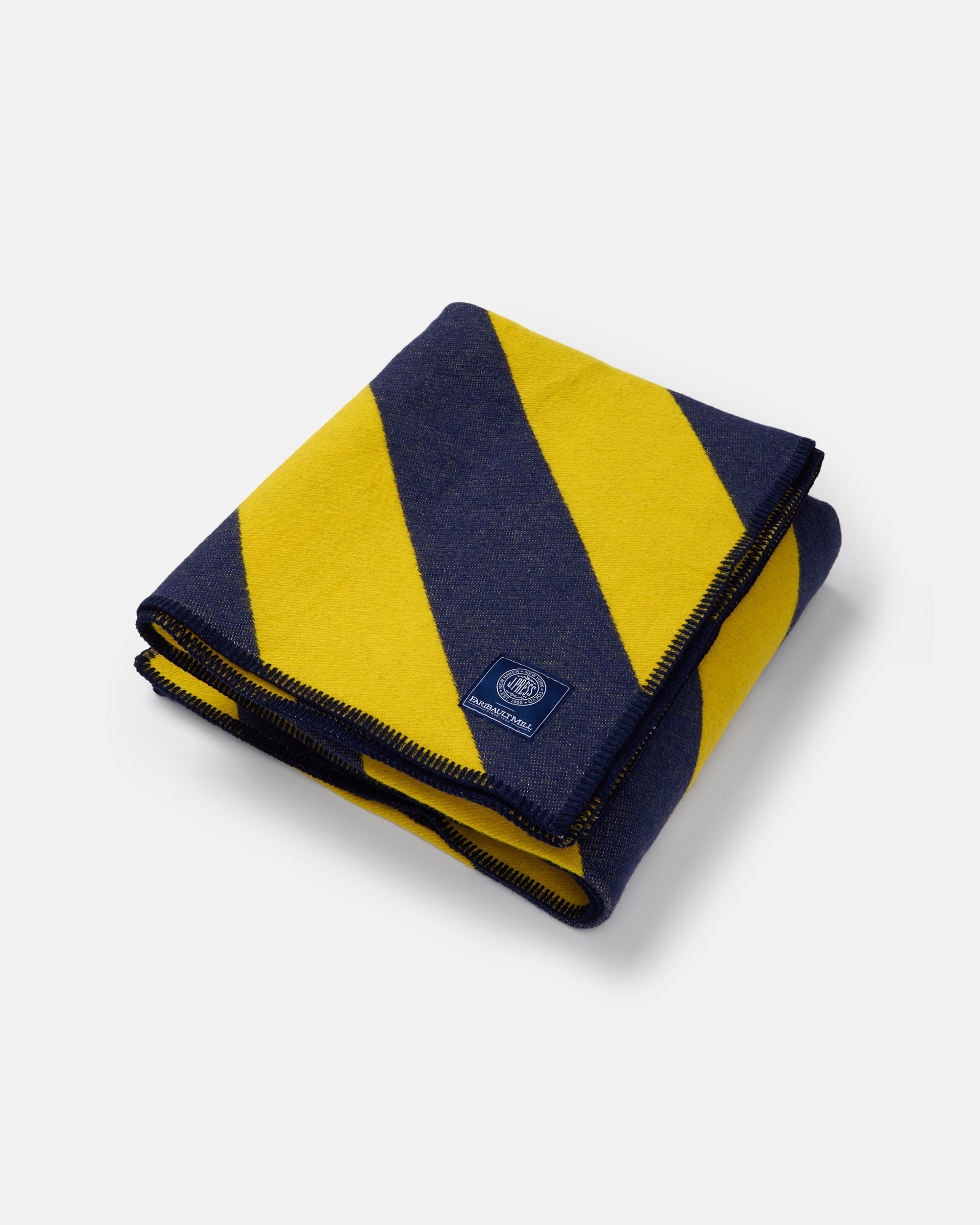 Made-in-USA J. Press x Faribault Guard Stripe Jacquard Throw
