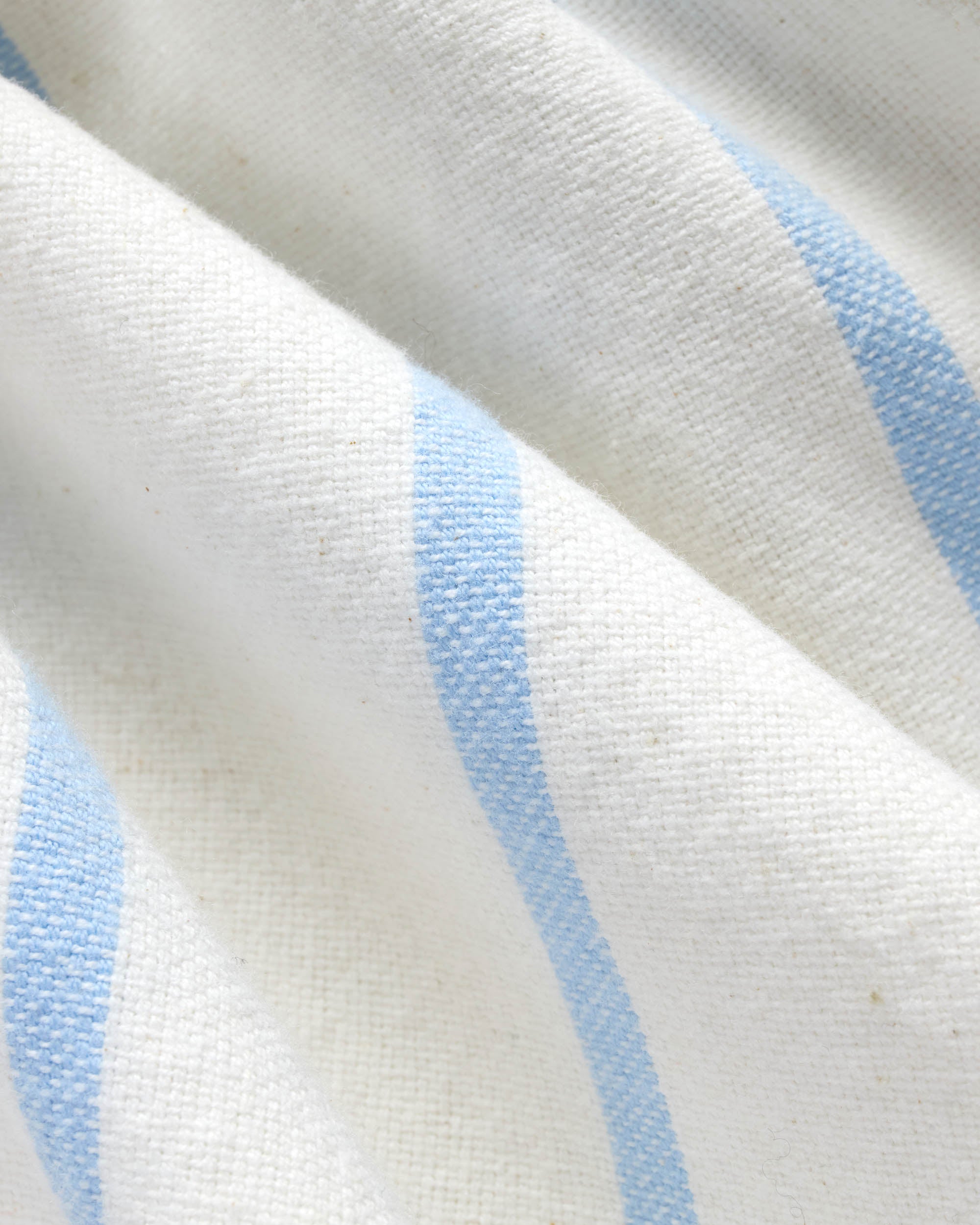 Light Blue Woven Stripe Brushed Button Down Sport Shirt