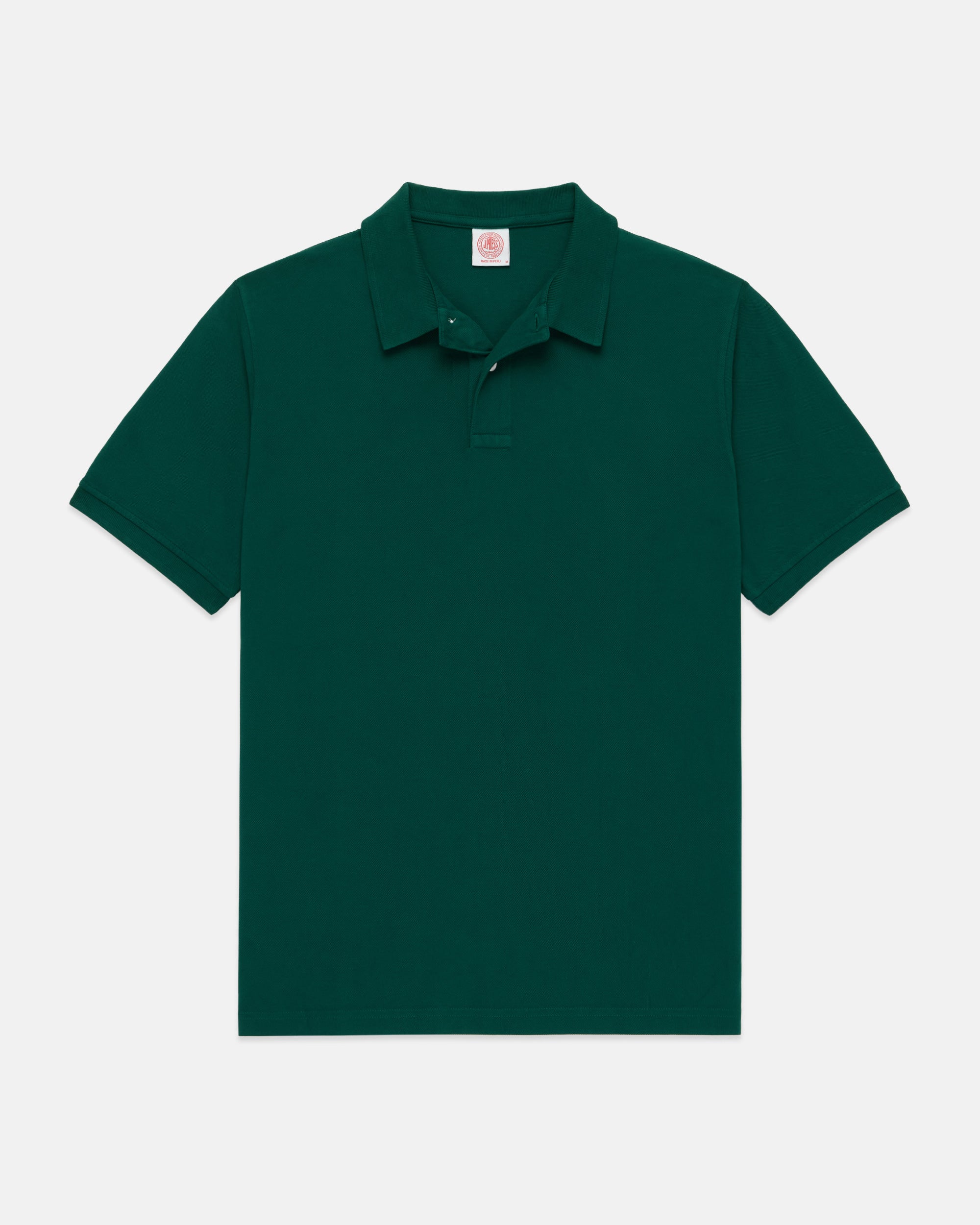 Dark Green Cotton Pique Polo