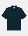 Navy & Green Cotton Jersey Micro-Stripe Polo - Classic Fit