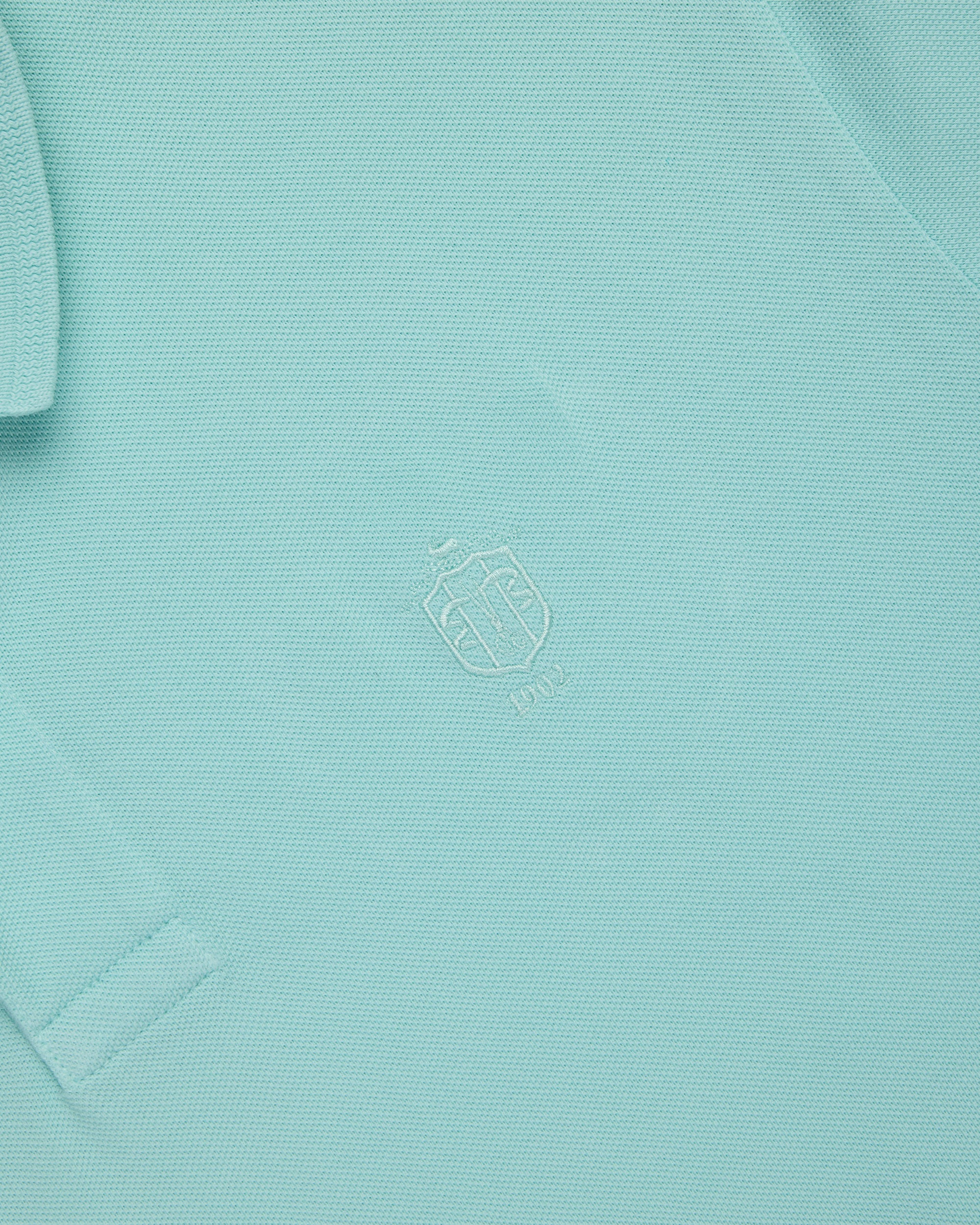 J. Press Light Blue Archival Crest Pique Polo